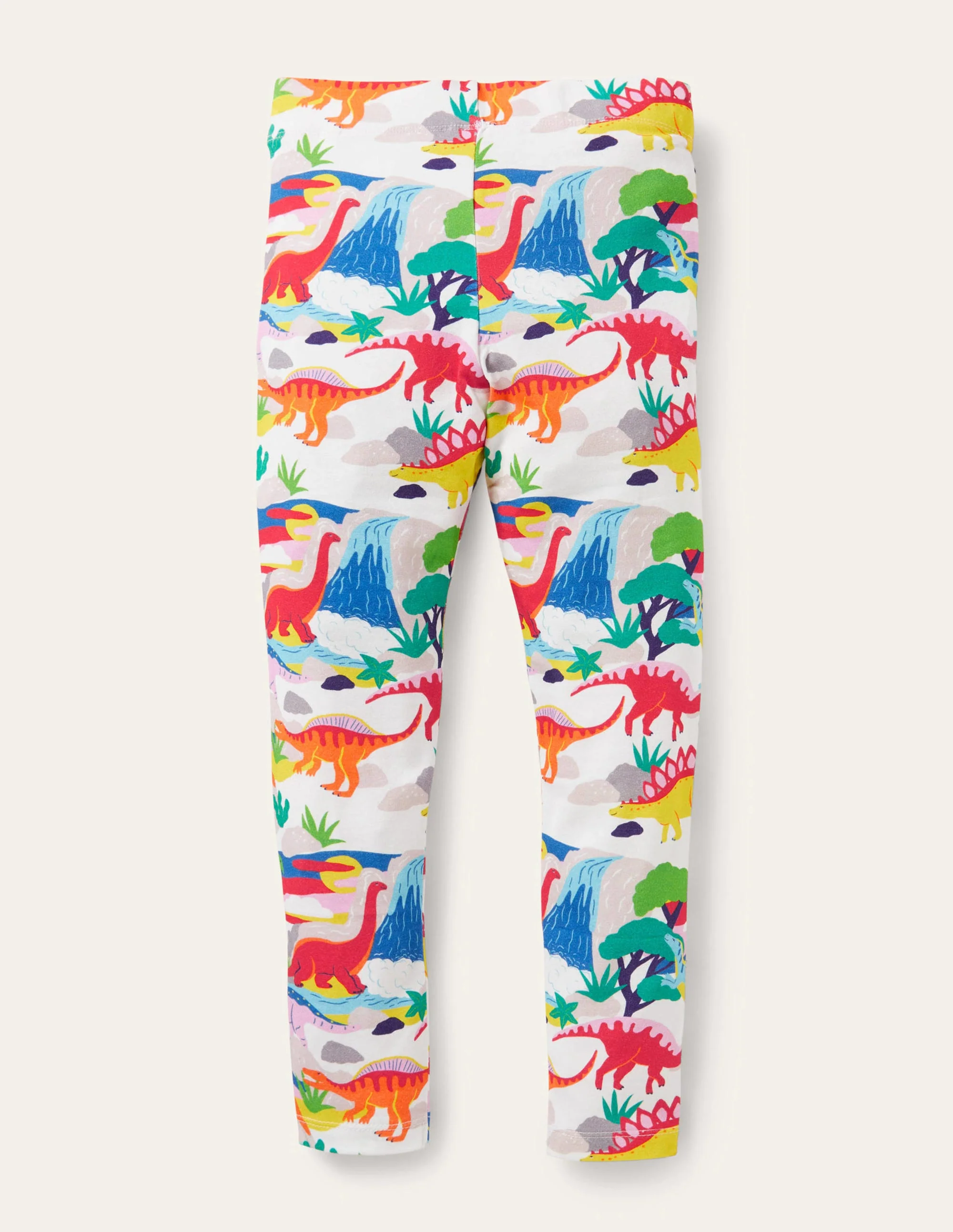 Fröhliche Leggings-Naturweiß, Dinosaurier/Sonnenuntergang - Image 2