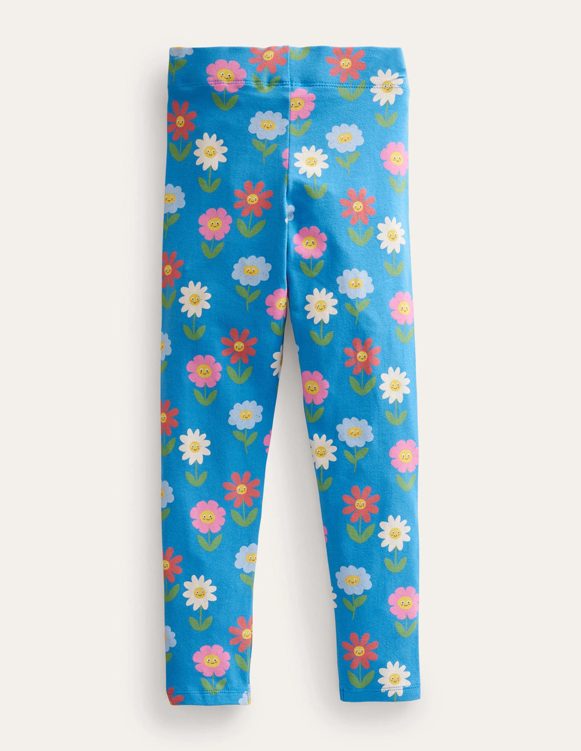 Fröhliche Leggings-Penzance-Blau, Blumen - Image 2