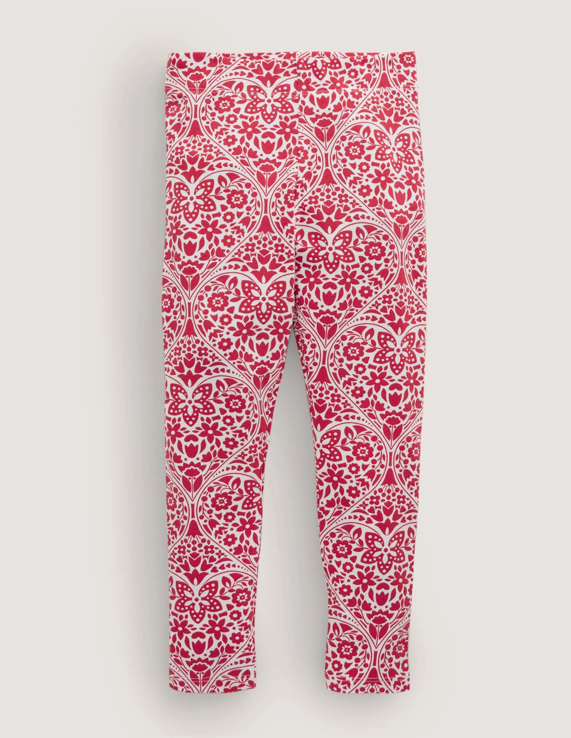 Fröhliche Leggings-Rockabilly-Rot, Folkloristische Herzen