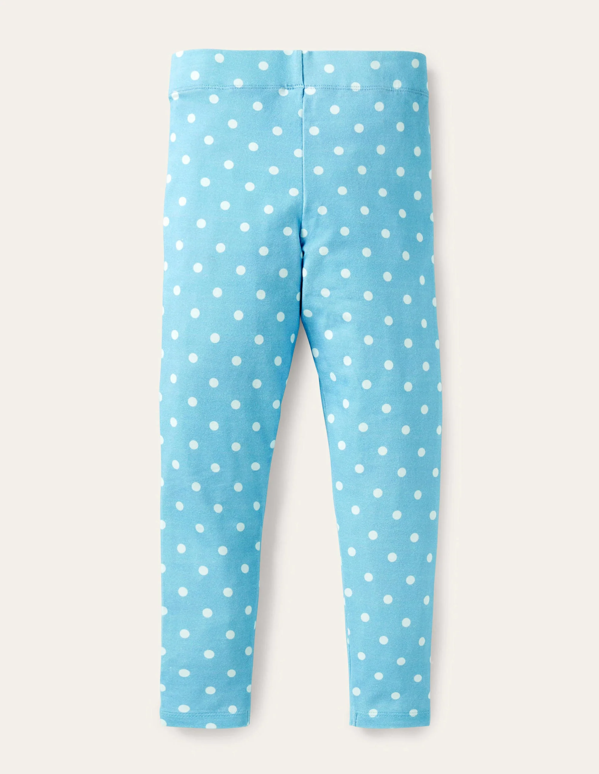 Fröhliche Leggings-Wasserblau/Naturweiß, Getupft - Image 2