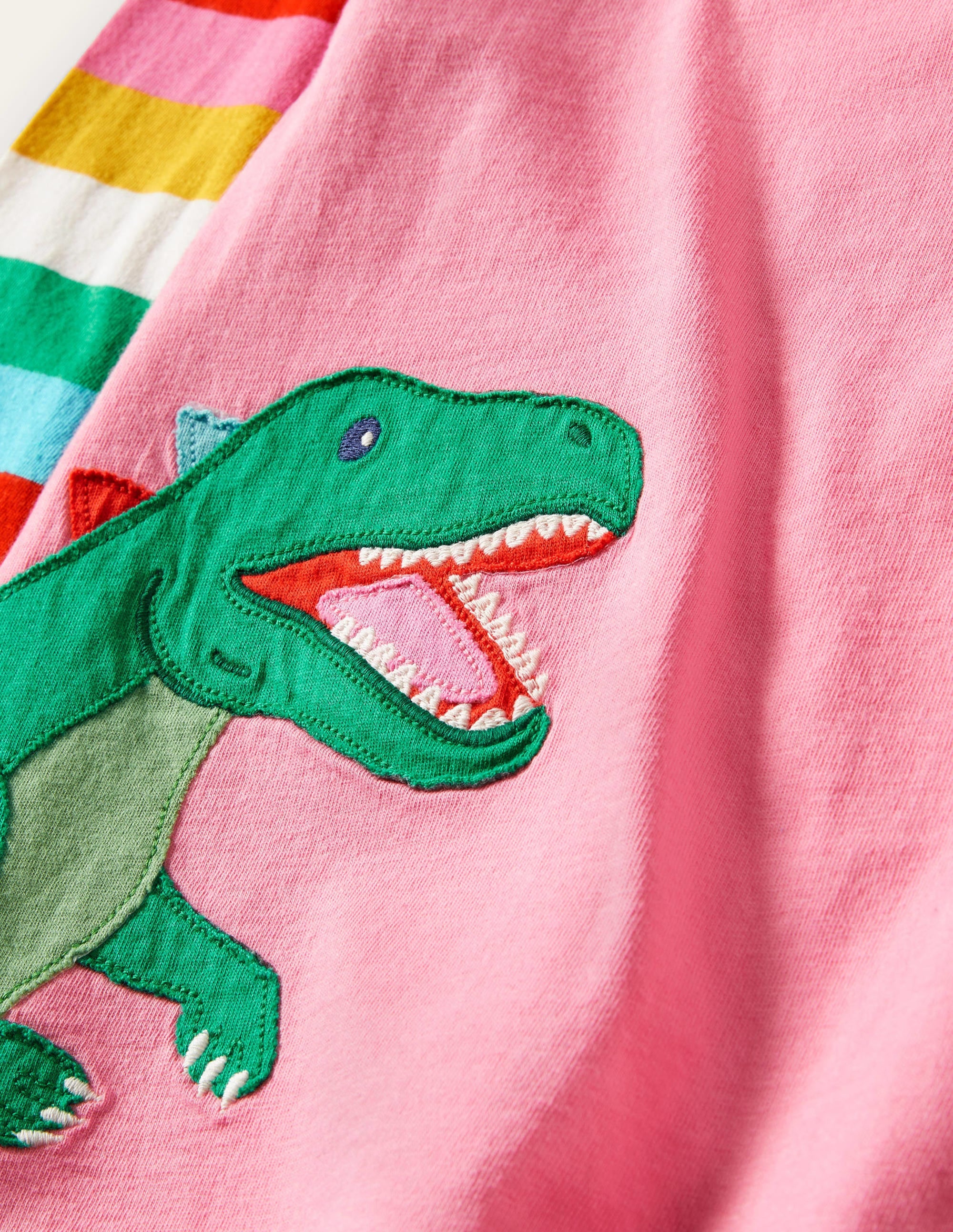 Fröhliche Tunika mit Applikation-Hellrosa, Dinosaurier - Image 3