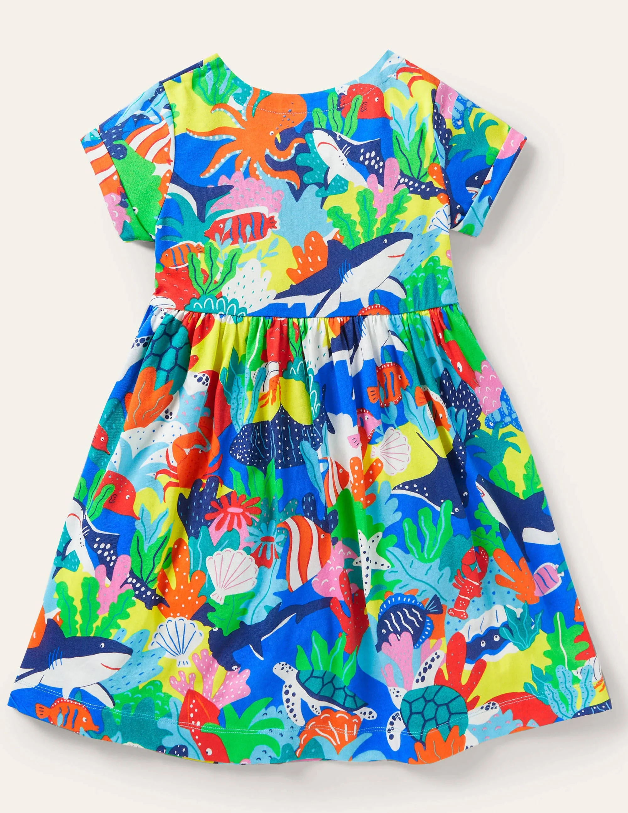 Fröhliches Jerseykleid-Bunt/Regenbogenfarben, Riffszene - Image 2