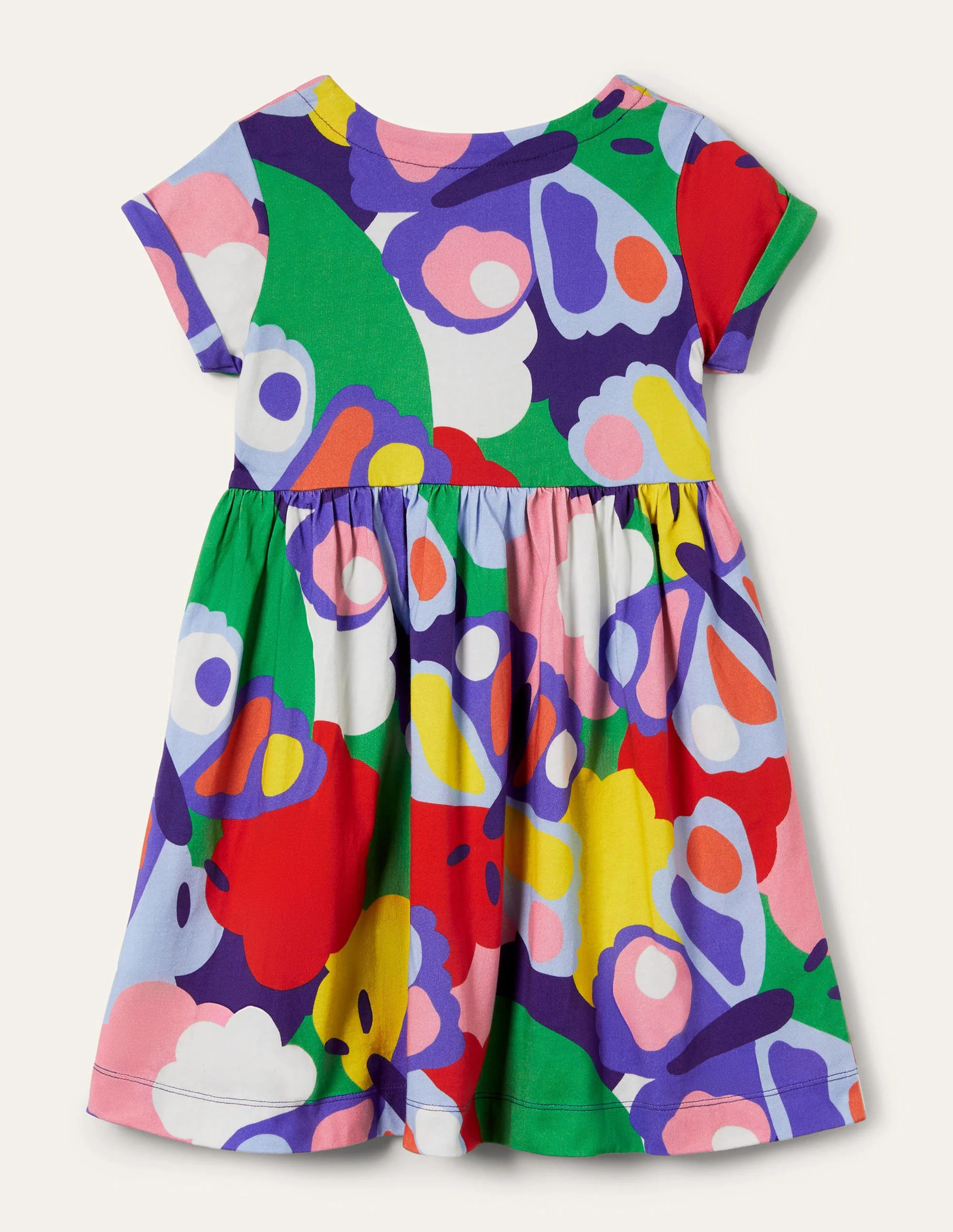 Fröhliches Jerseykleid-Bunt, Schmetterlingsmuster - Image 2