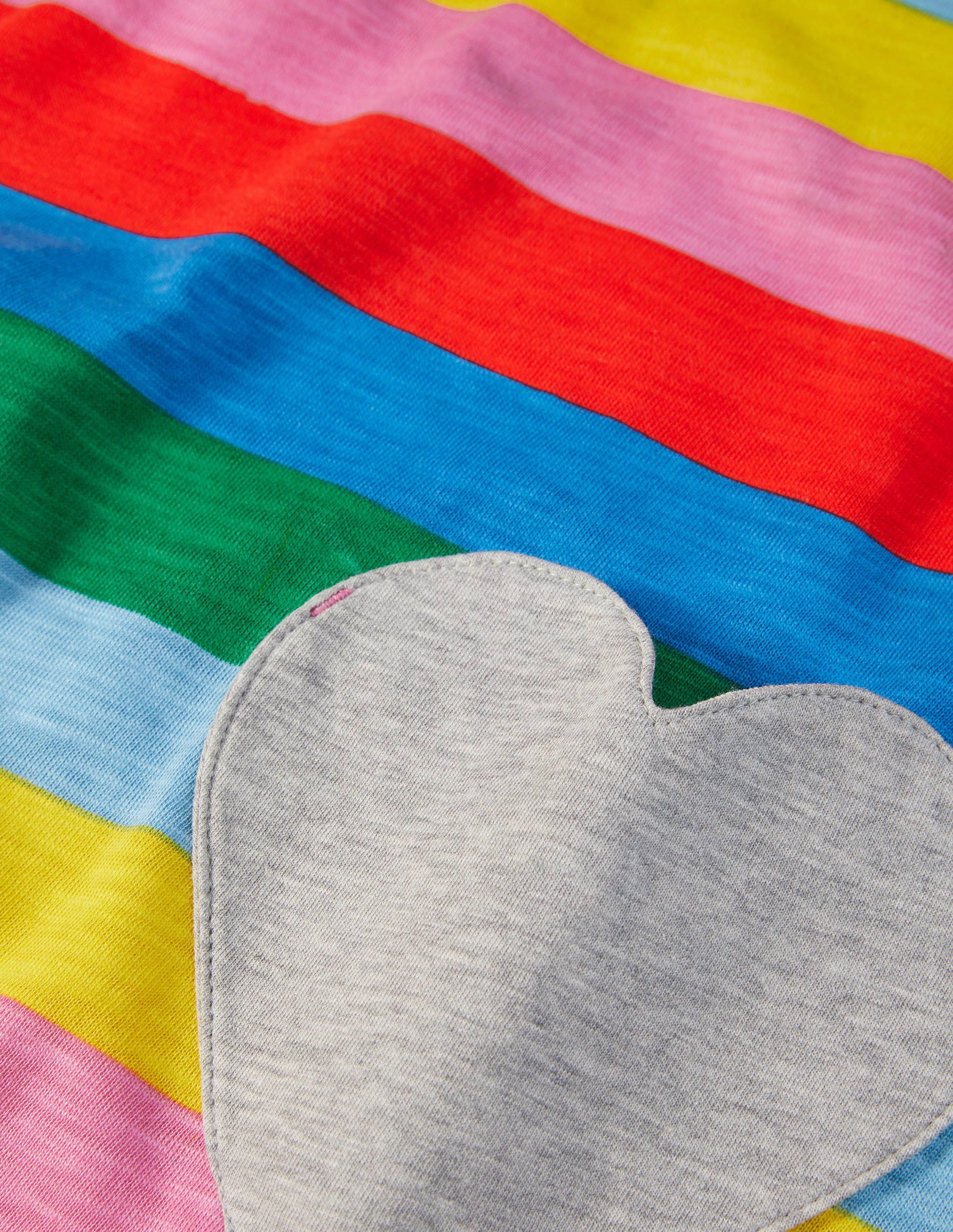 Fröhliches Jerseykleid mit Tasche-Bunt, Gestreift - Image 3