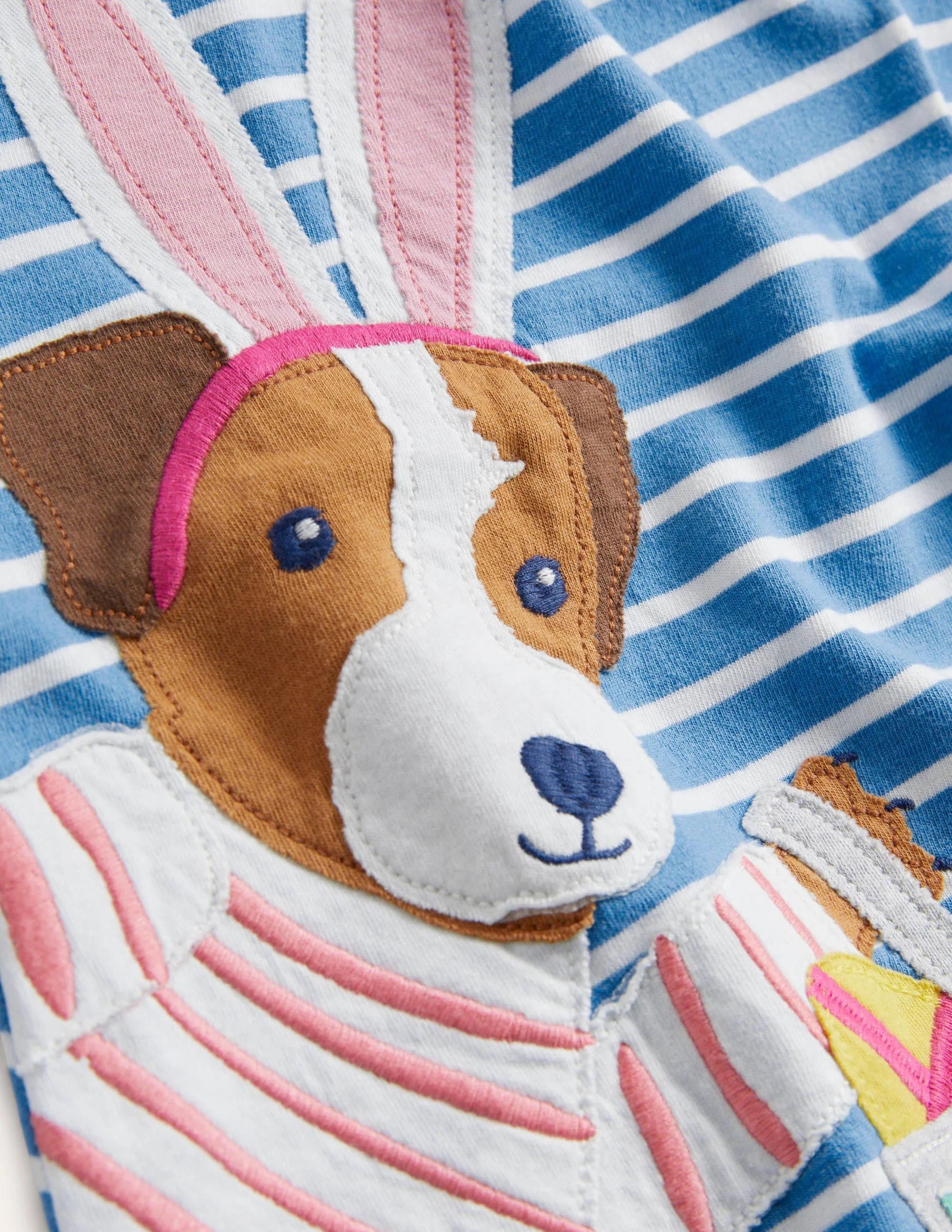 Fröhliches Kleid mit großer Applikation-Bluebell/Ivory Guinea Pigs - Image 3