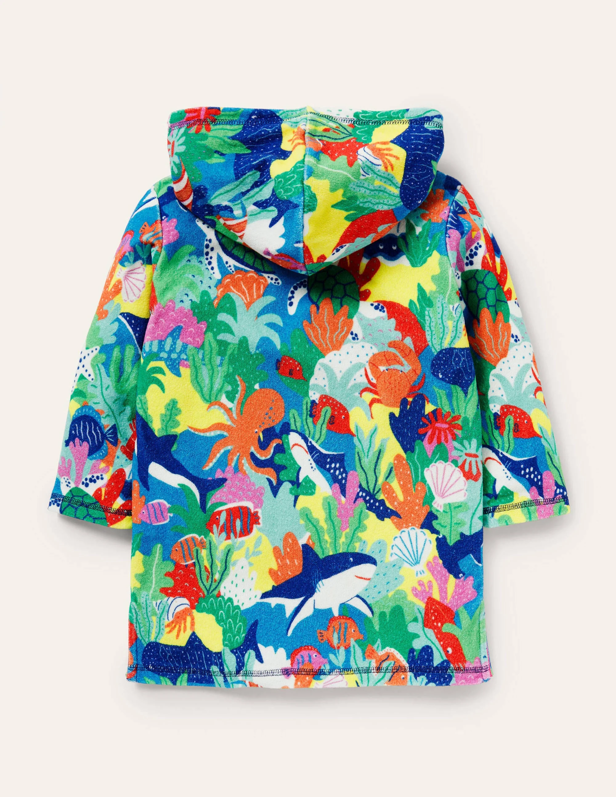 Frottee-Badeponcho-Bunt/Regenbogenfarben, Riffszene - Image 2