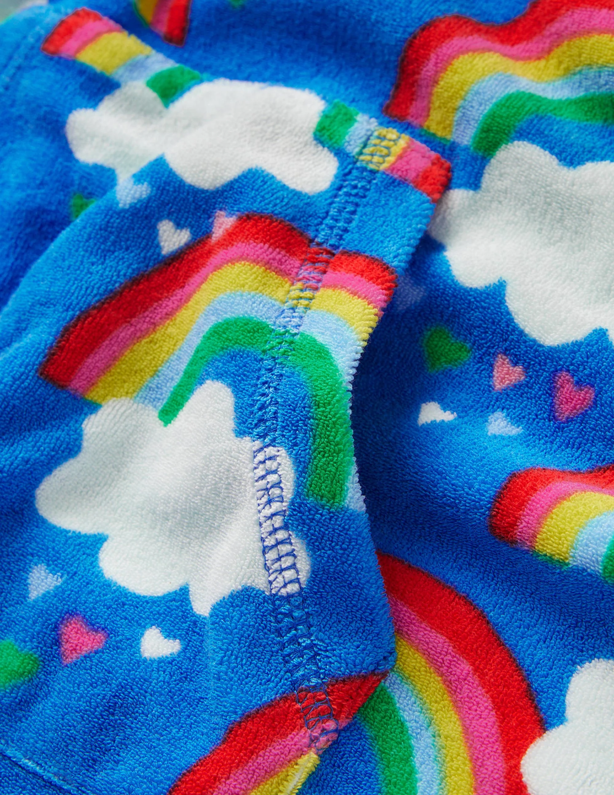 Frottee-Badeponcho-Marokkoblau, Regenbogen - Image 3
