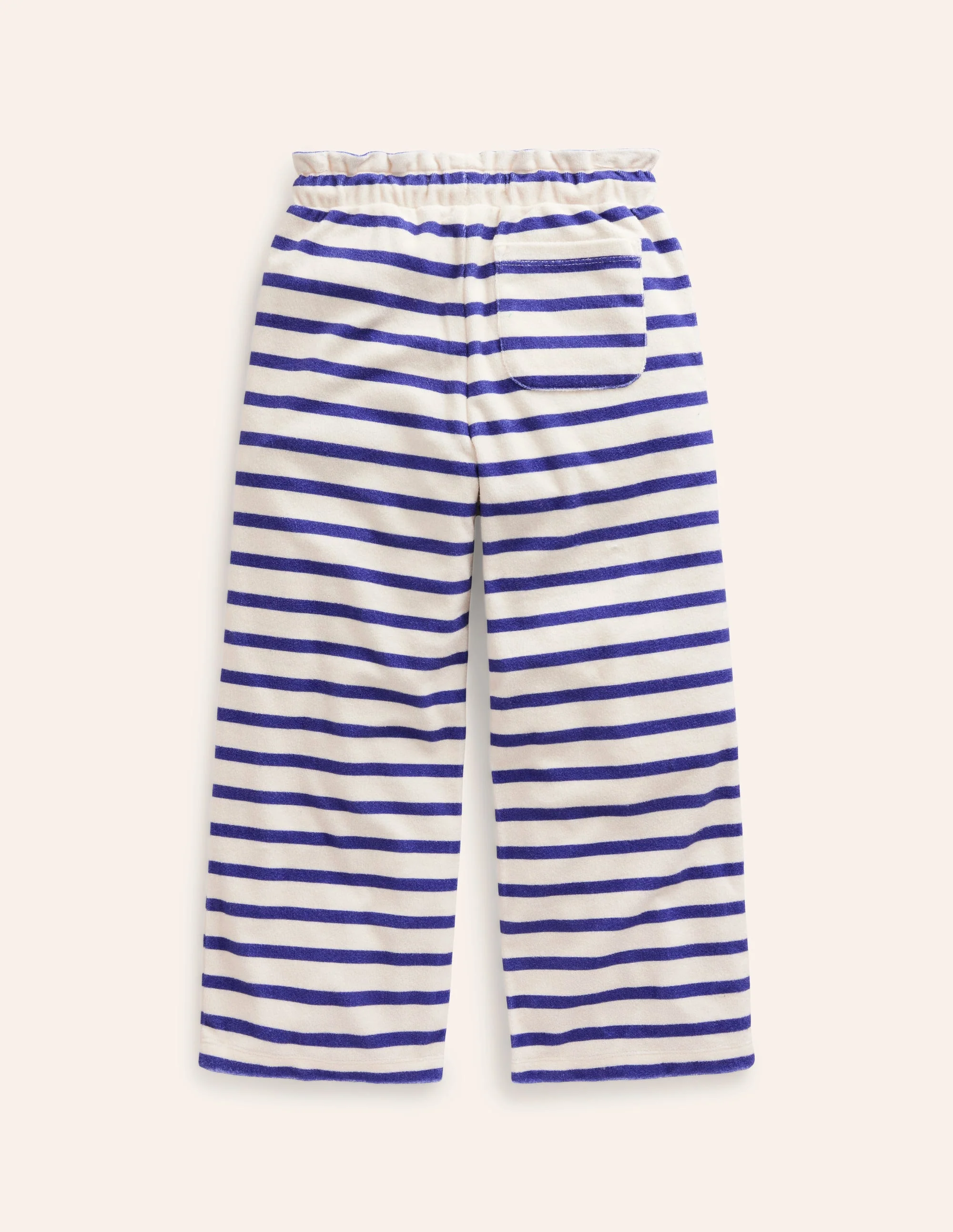 Frottee-Hose-Marineblau/ Naturweiß Streifen - Image 2