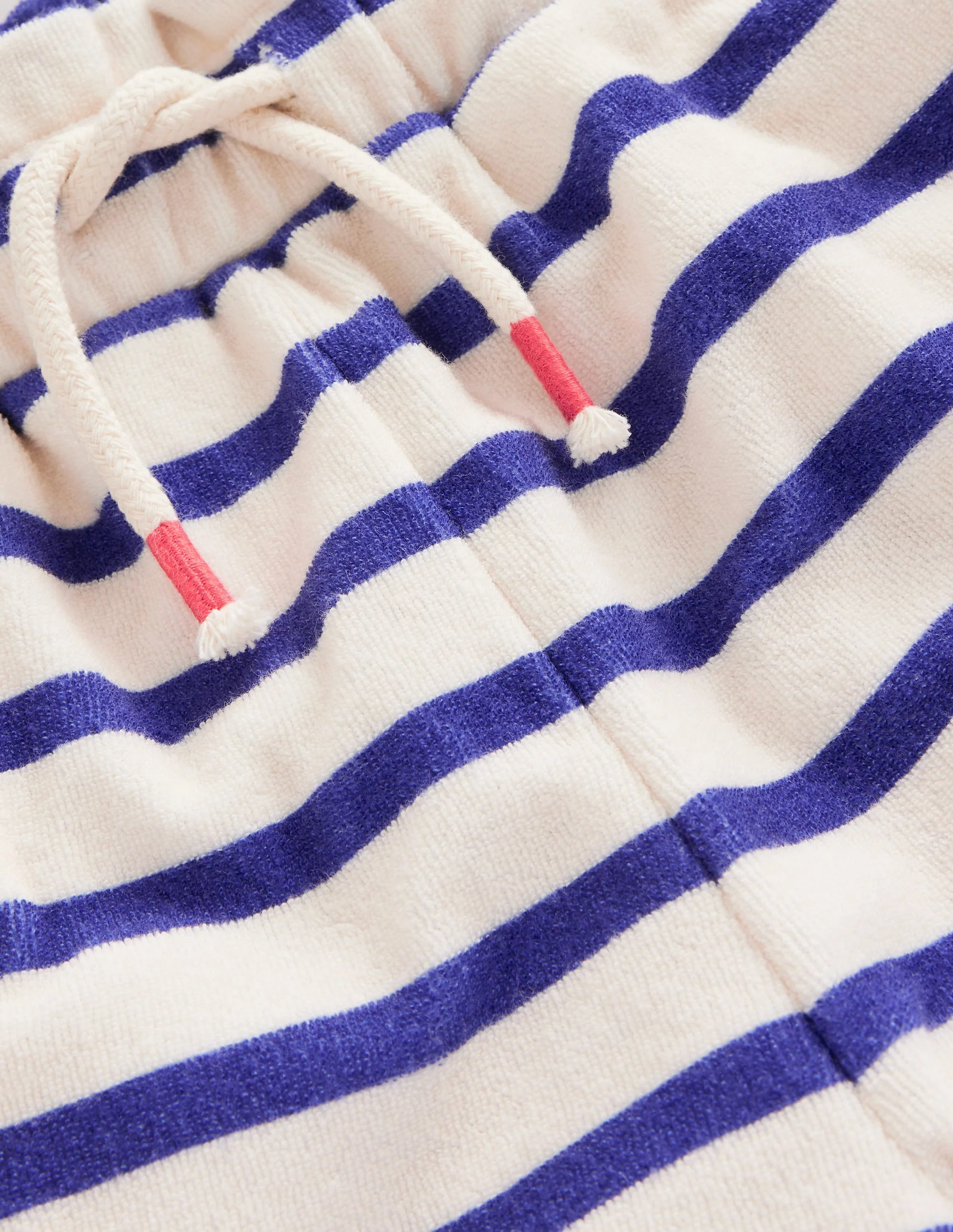 Frottee-Hose-Marineblau/ Naturweiß Streifen - Image 3