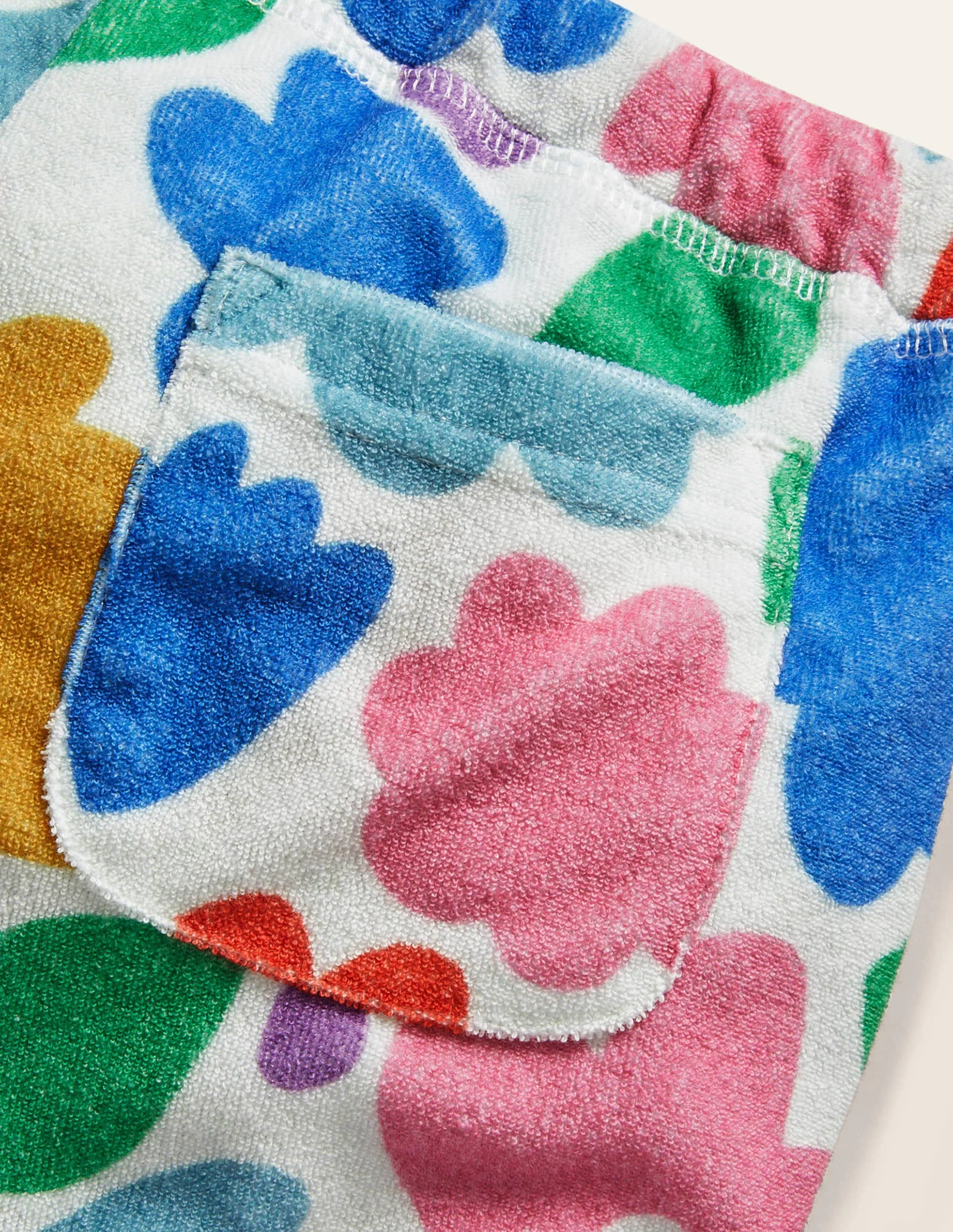 Frottee-Shorts-Bunt, Blumen - Image 3