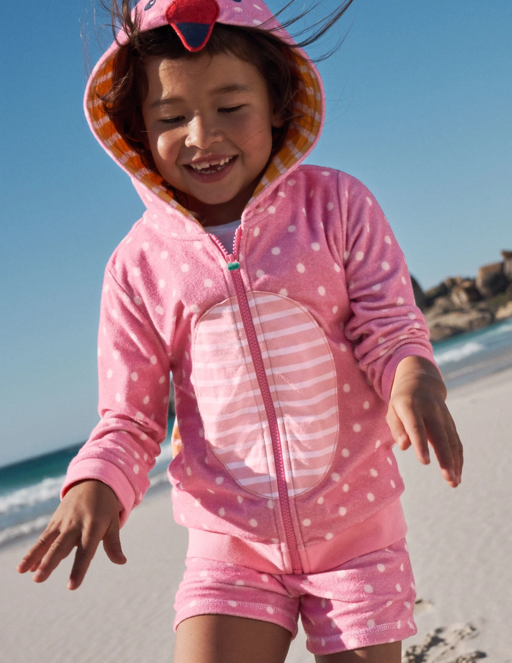 Frottee-Shorts-Hellrosa, Flamingo - Image 4