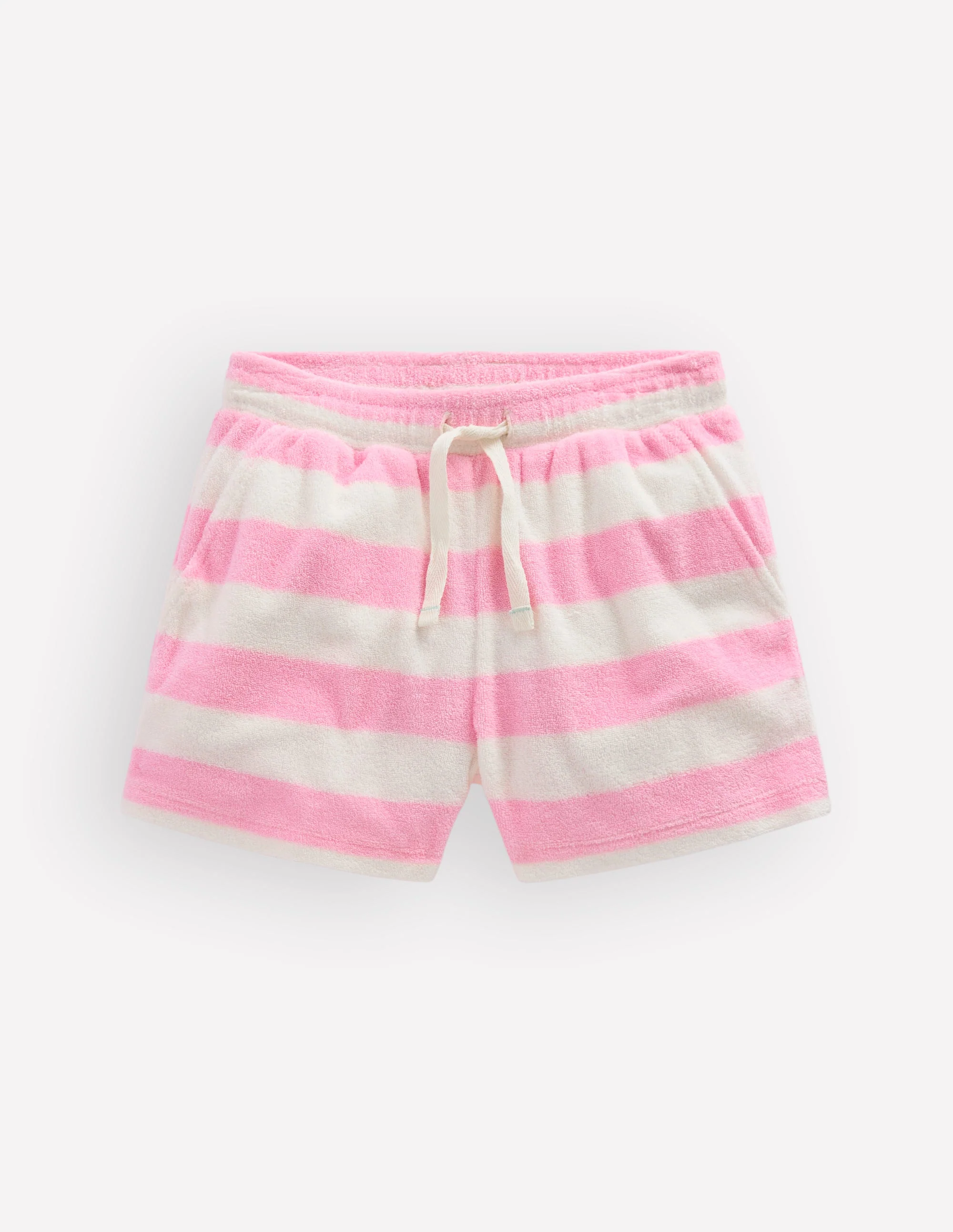 Frottee-Shorts mit aufgesetzten Taschen-Frühlingsblüte Rosa Streifen - Image 3