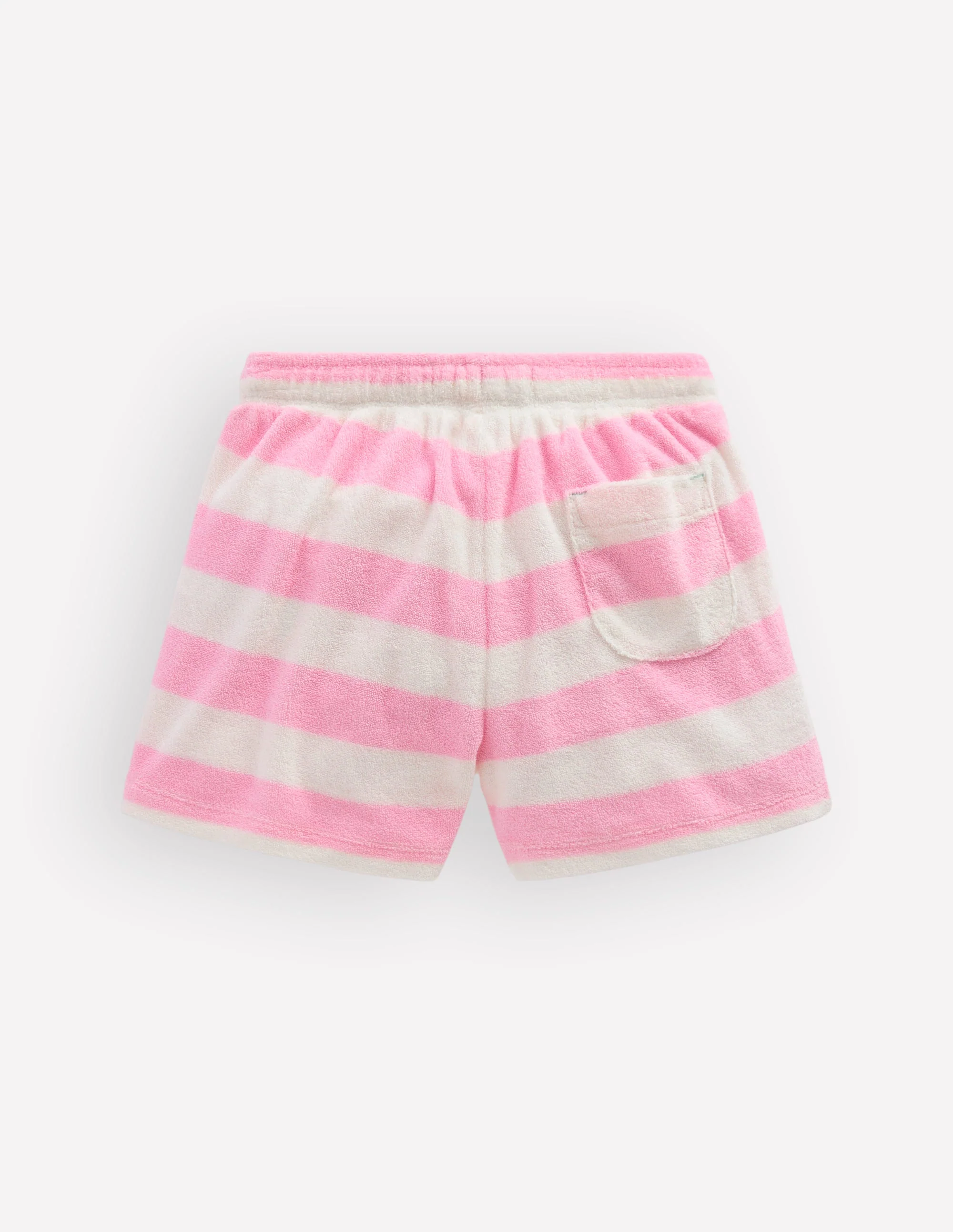 Frottee-Shorts mit aufgesetzten Taschen-Frühlingsblüte Rosa Streifen - Image 4