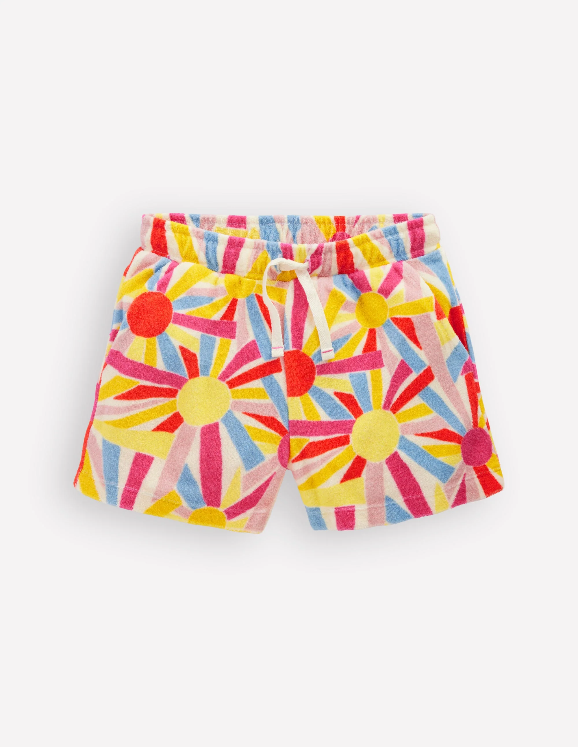Frottee-Shorts mit aufgesetzten Taschen-Sanftes Naturweiß Sonnen - Image 2