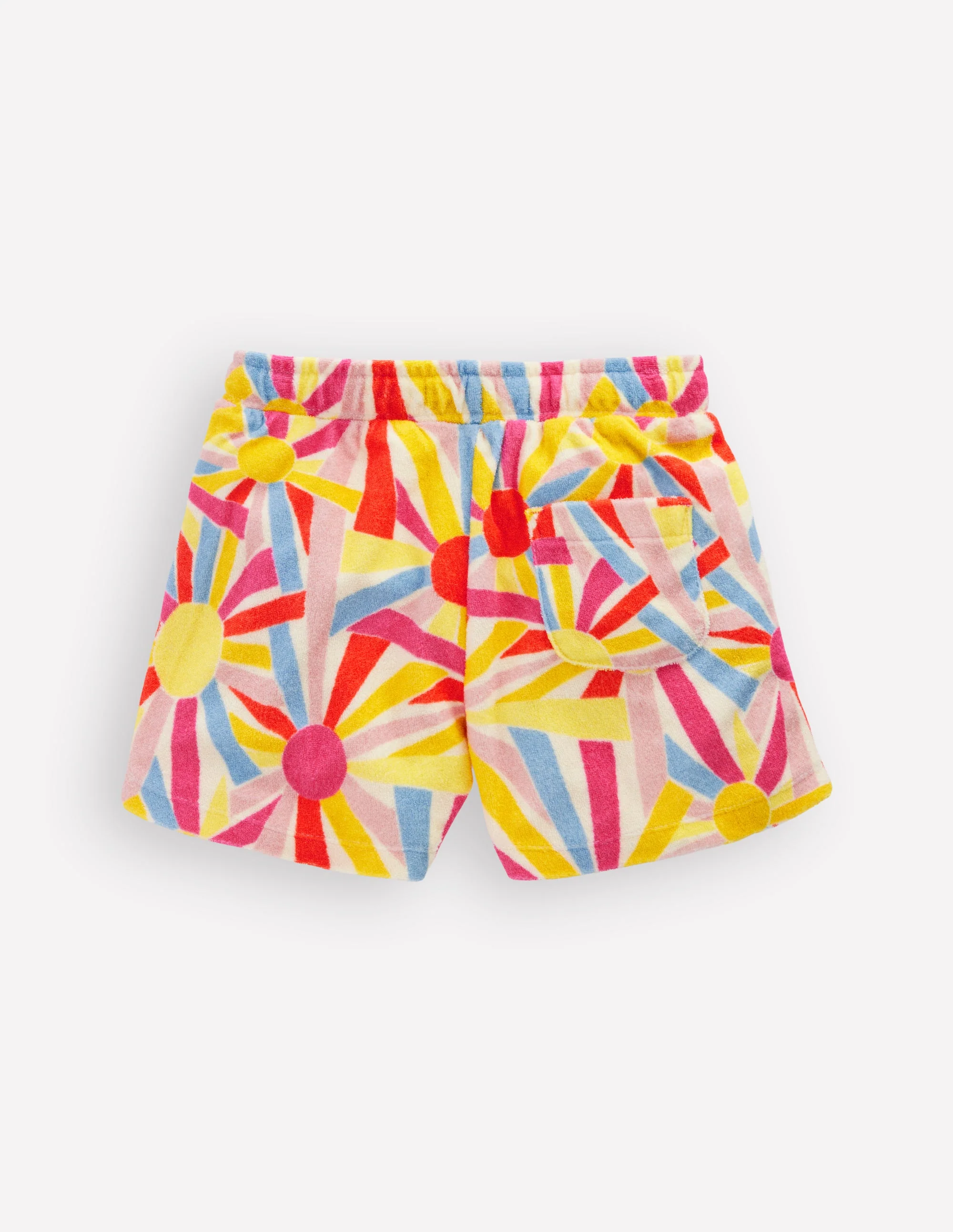 Frottee-Shorts mit aufgesetzten Taschen-Sanftes Naturweiß Sonnen - Image 3