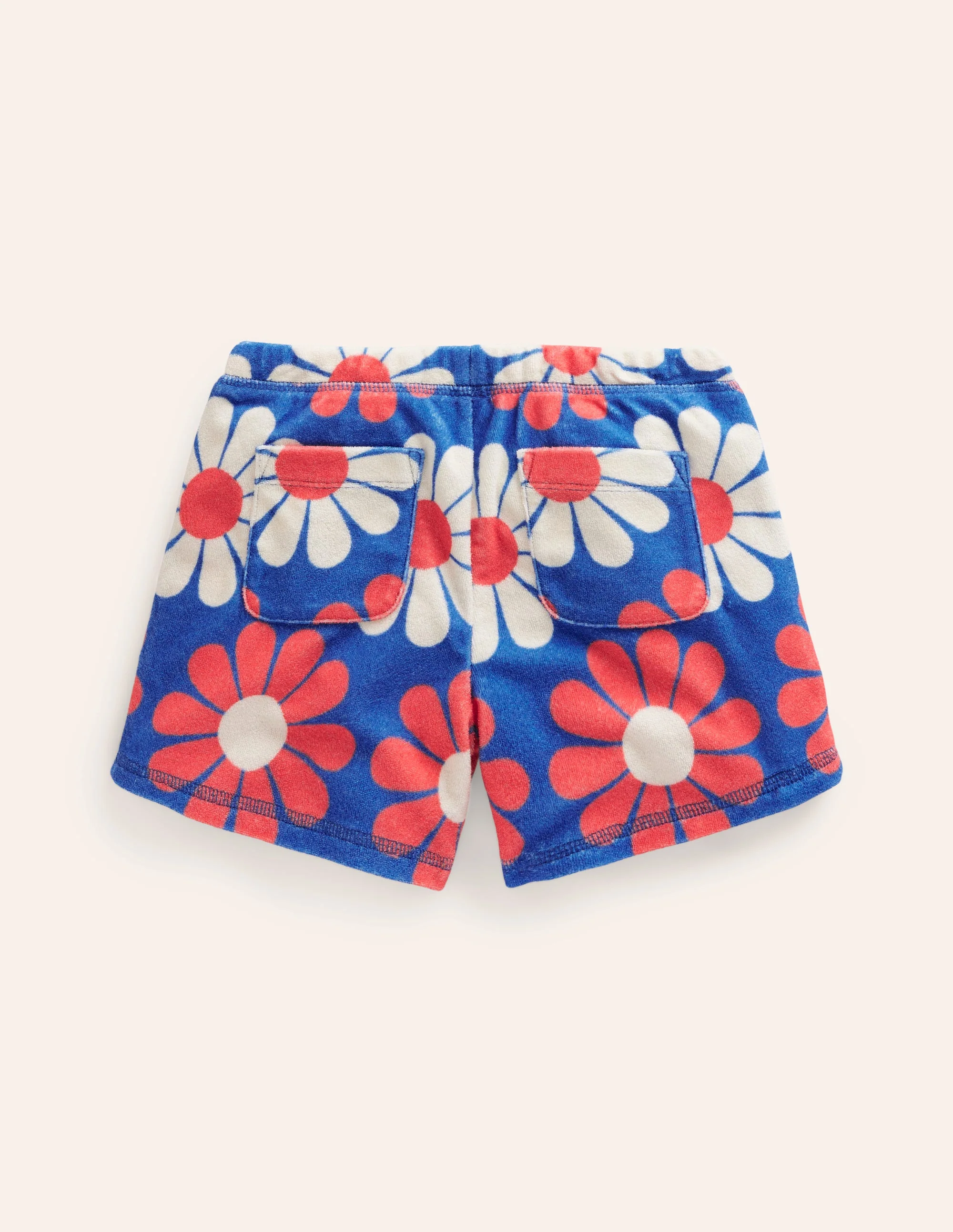 Frottee-Shorts mit Muster-Cabana-Blau Geo Gänseblümchen - Image 2