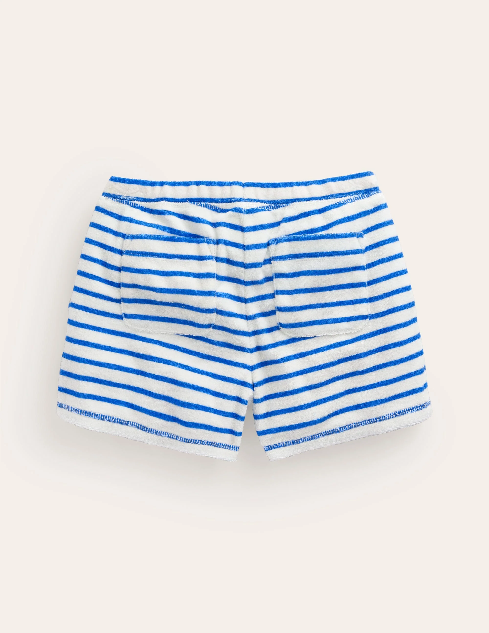 Frottee-Shorts mit Muster-Saphirblau/Vanille - Image 2