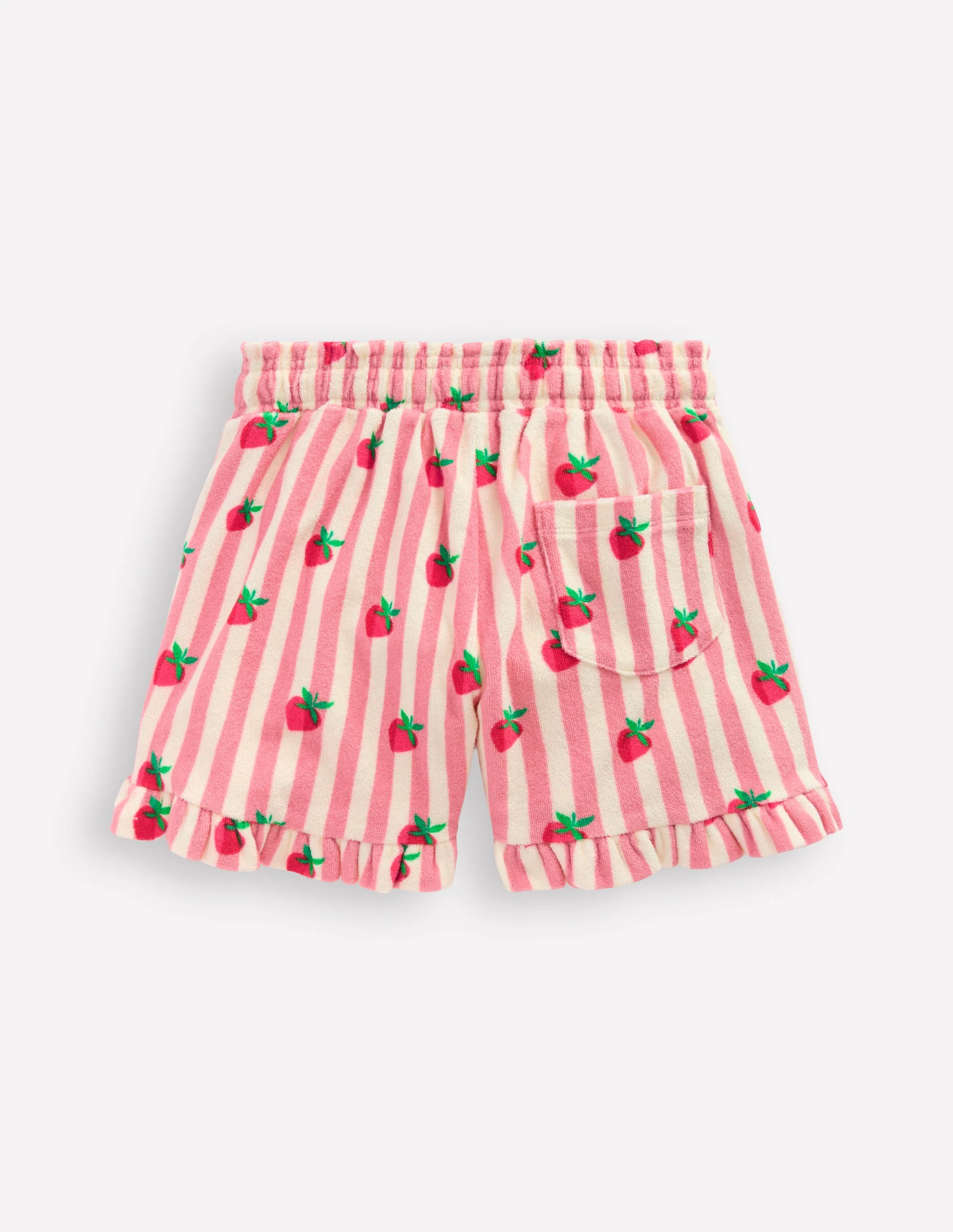 Frottee-Shorts mit Rüschen-Erdbeere Gestreift - Image 2