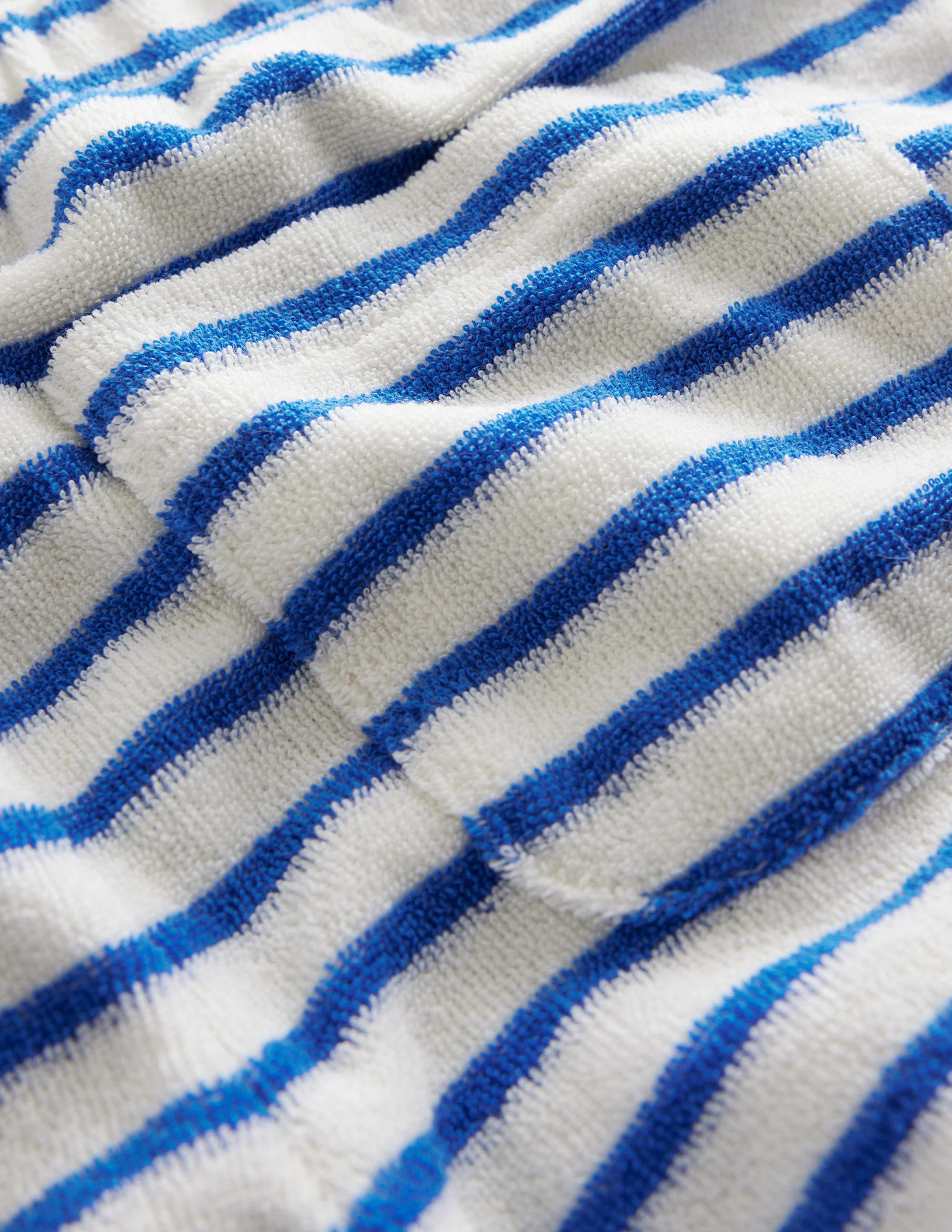 Frottee-Shorts mit Rüschensaum-Karibikblau/Naturweiß - Image 3