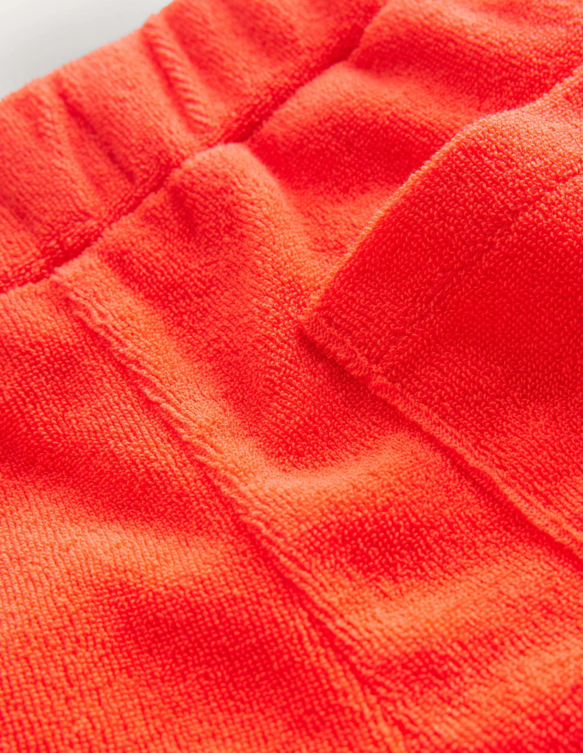 Frottee-Shorts mit Rüschensaum-Mandarinenorange - Image 3
