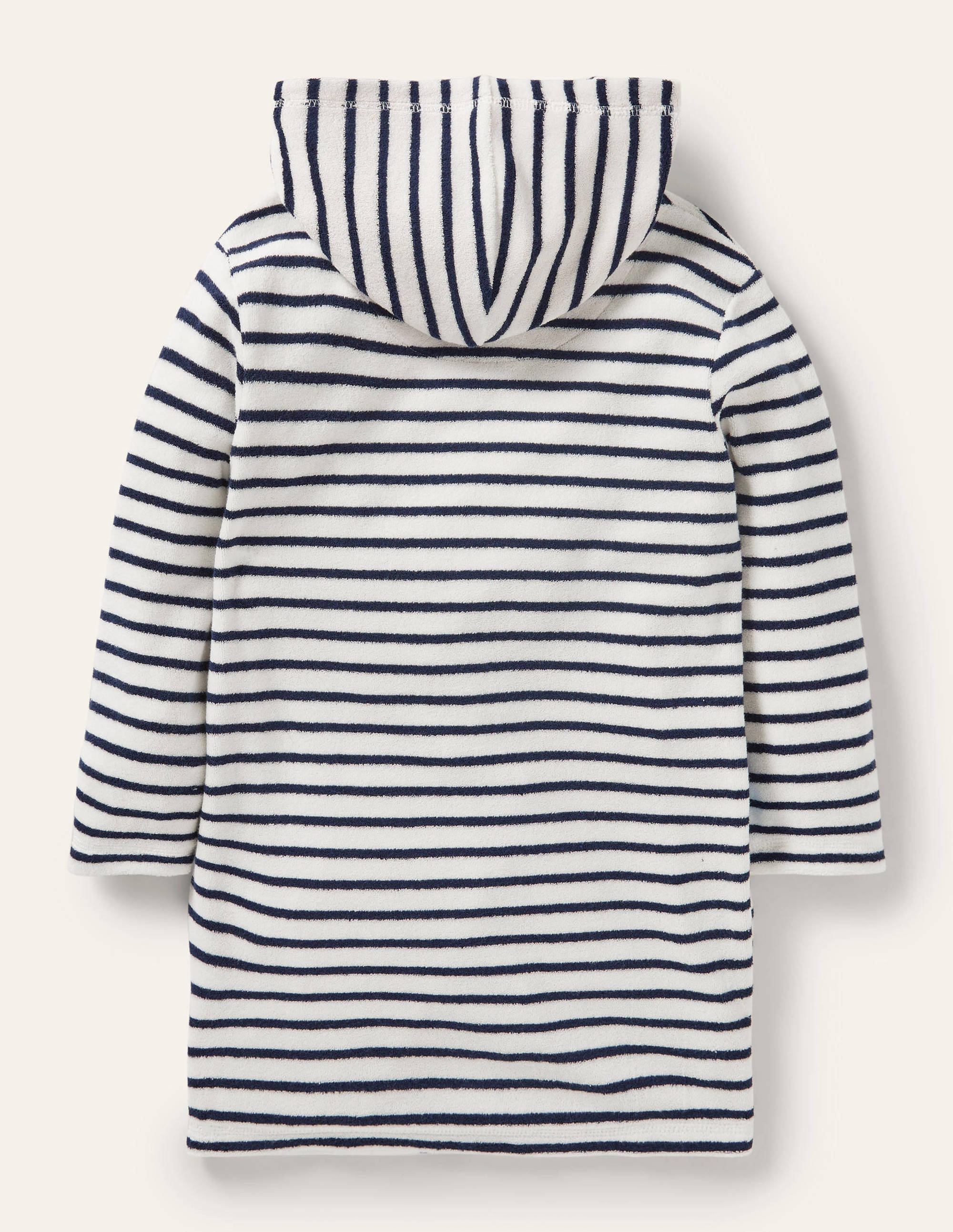 Frottee-Strandkleid mit Applikationen-Naturweiß/Segelblau, Wal - Image 2