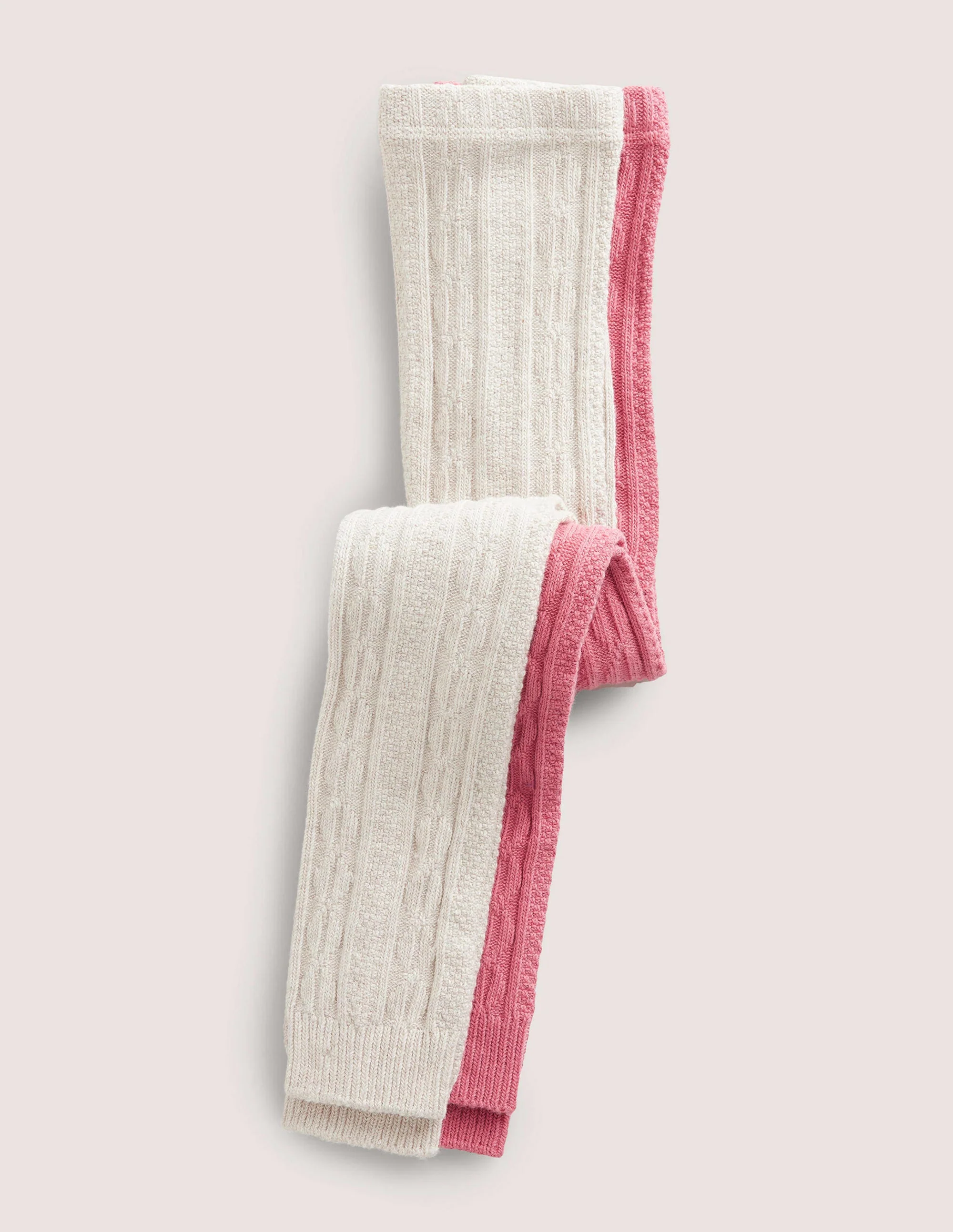 Fußlose Strumpfhosen mit Zopfmuster im 2er-Pack-Bunt