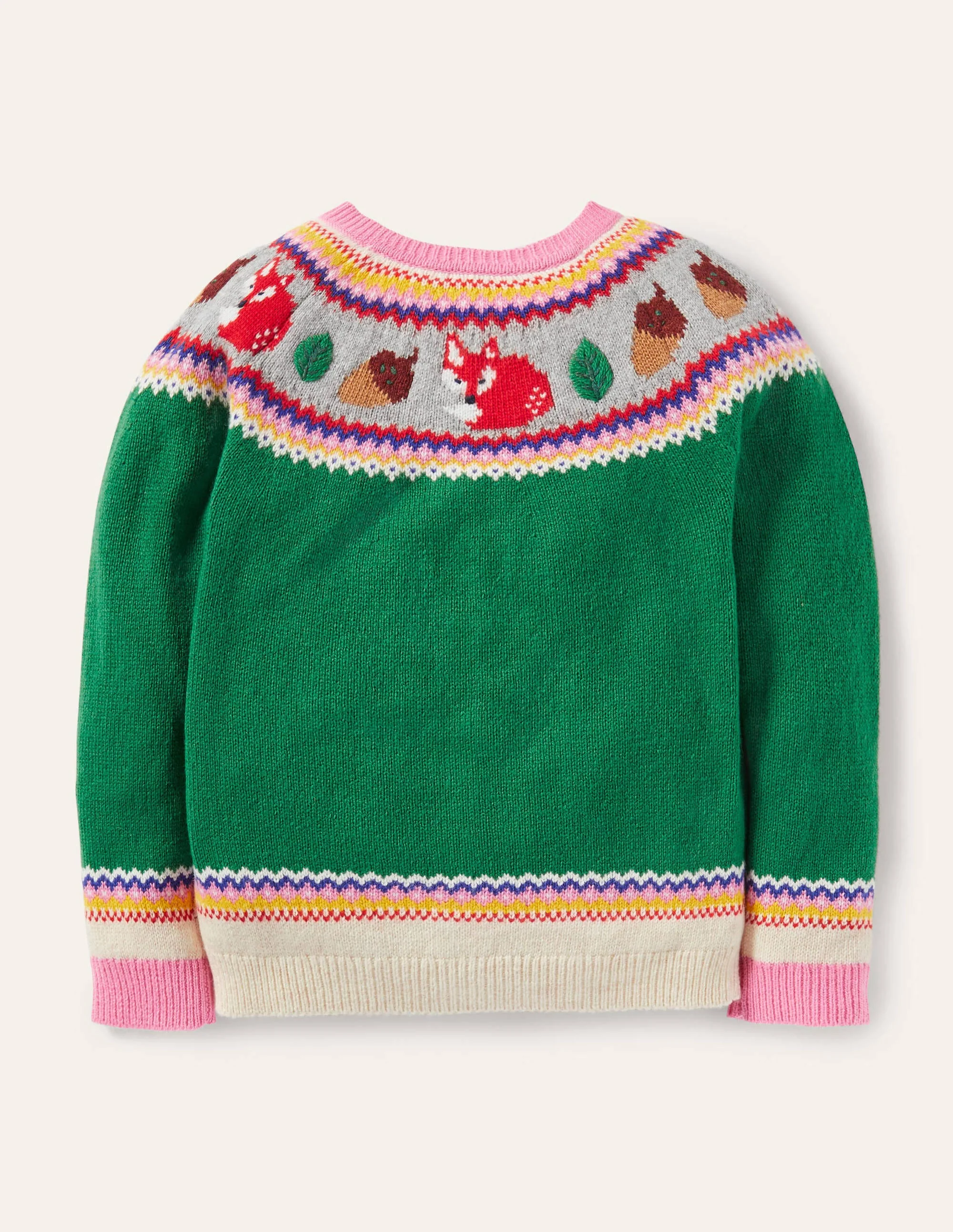 Gemütlicher Fair-Isle-Cardigan-Schottengrün, Wald - Image 2