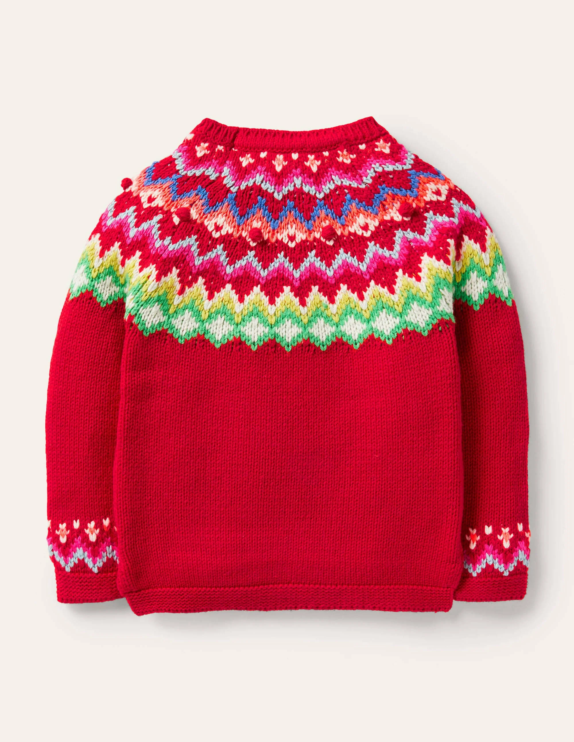 Gemütlicher Fair-Isle-Pullover-Rockabilly-Rot - Image 2
