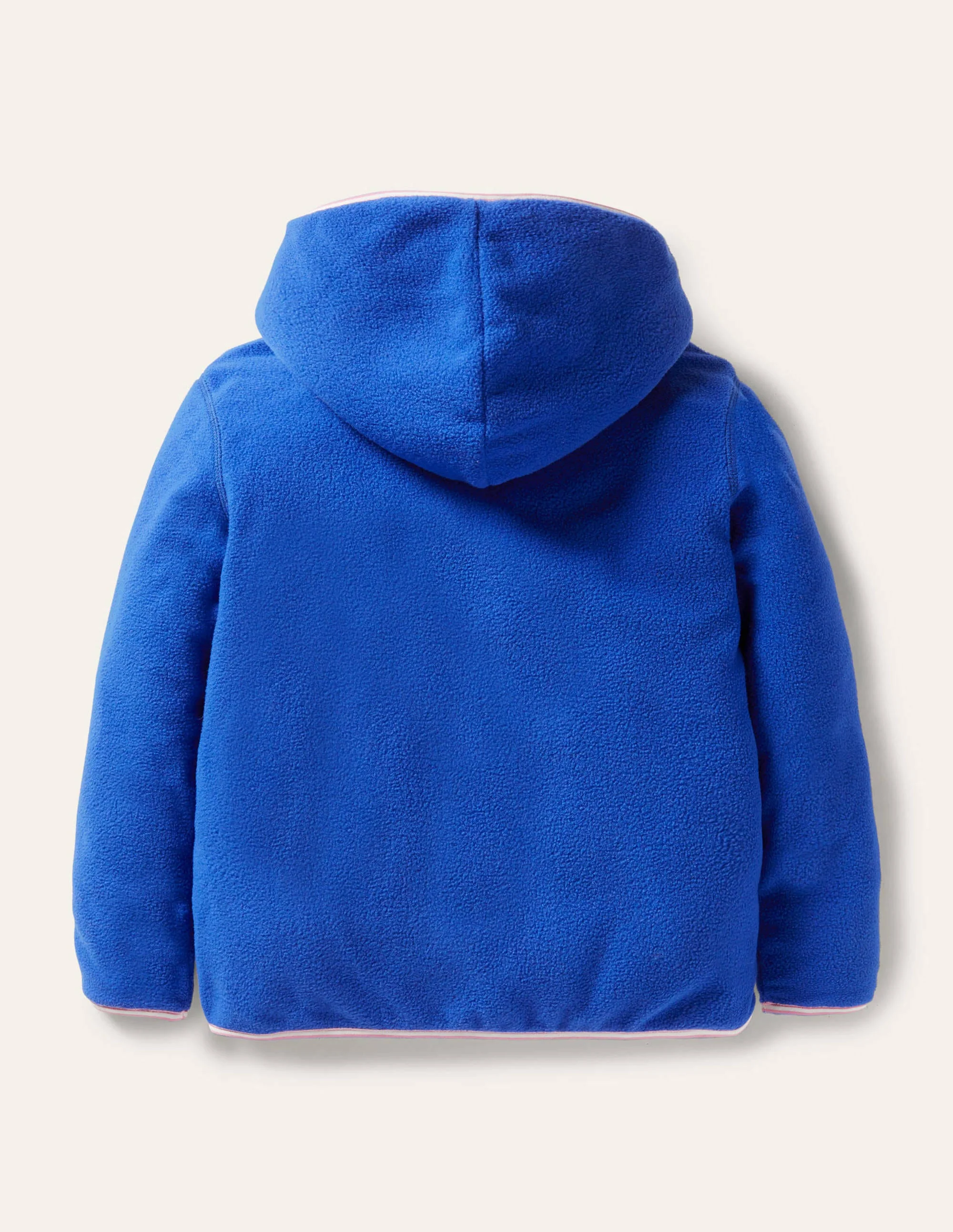 Gemütlicher Wende-Hoodie aus Fleece-Blau/Bunt, Gestreift - Image 2