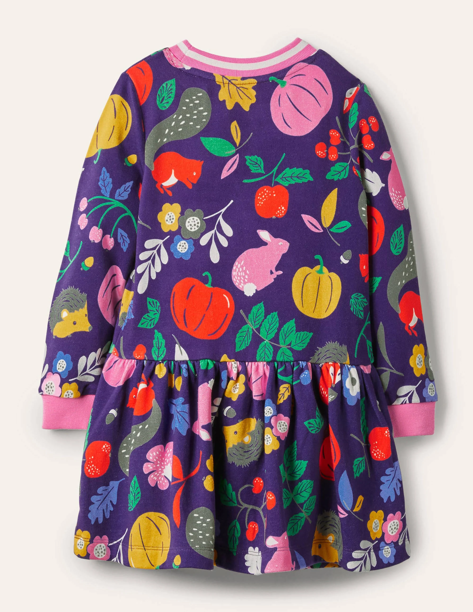 Gemütliches Sweatshirt-Kleid mit Muster-Segelblau, Waldfreunde - Image 2
