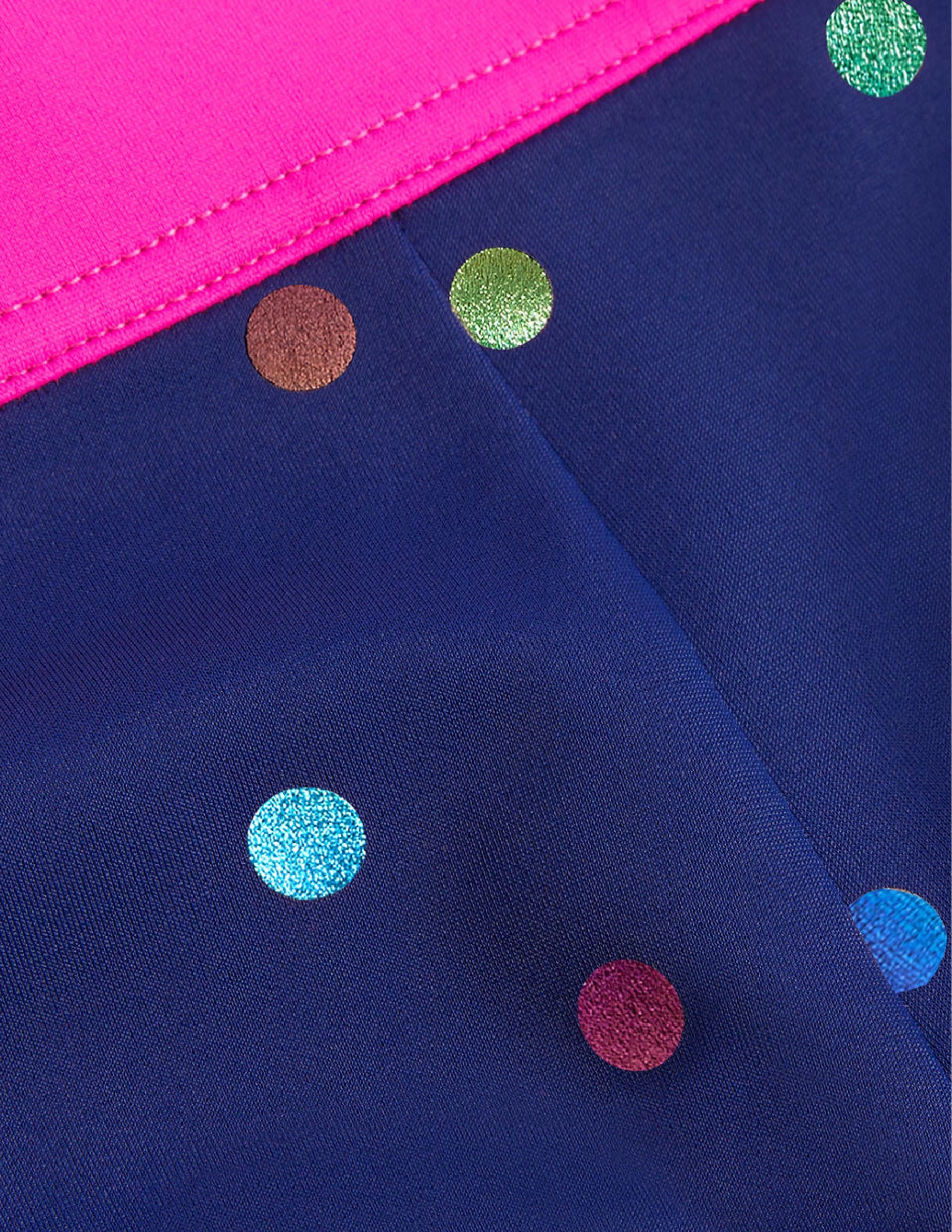 Gemusterte Badeshorts-Harmonisches Blau, Goldtupfen - Image 3