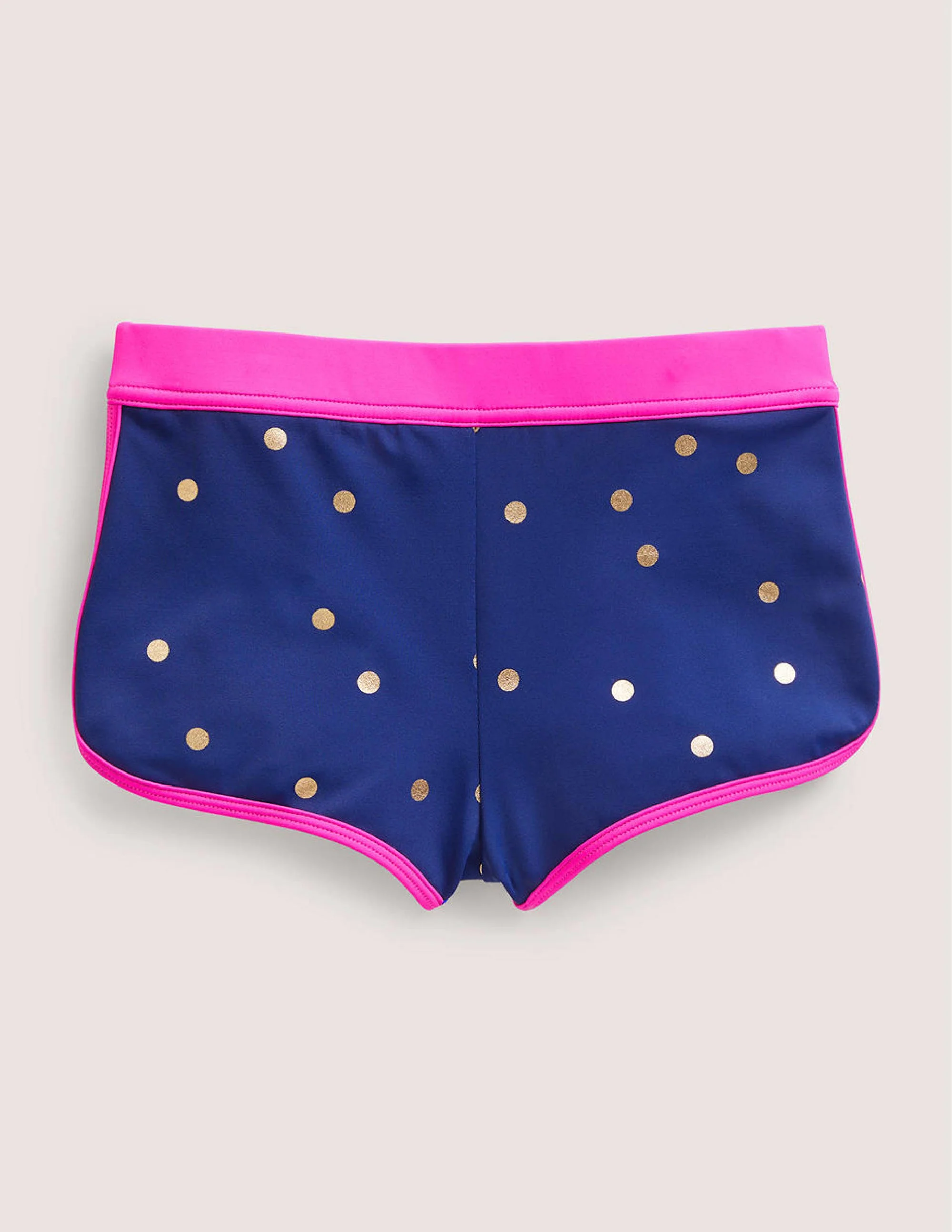 Gemusterte Badeshorts-Harmonisches Blau, Goldtupfen - Image 2
