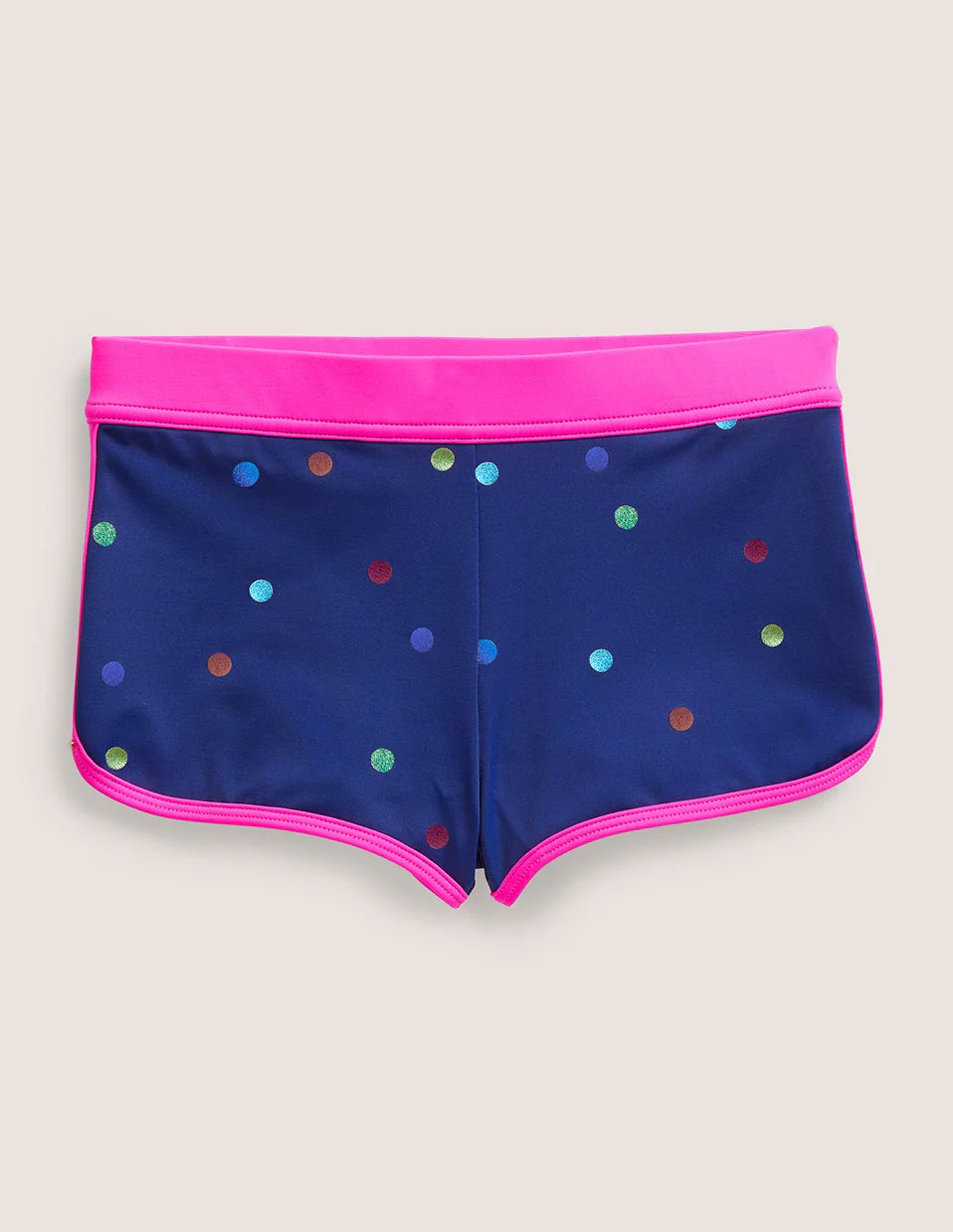 Gemusterte Badeshorts-Regenbogen Folienkonfetti Gepunktet