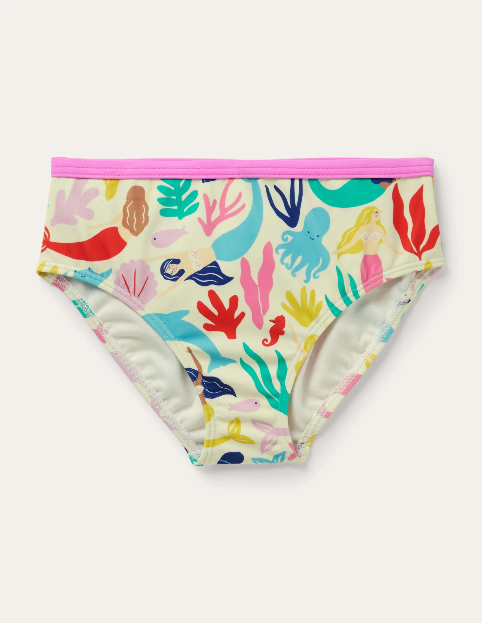 Gemusterte Bikinihose-Bunt, Meerjungfrauen