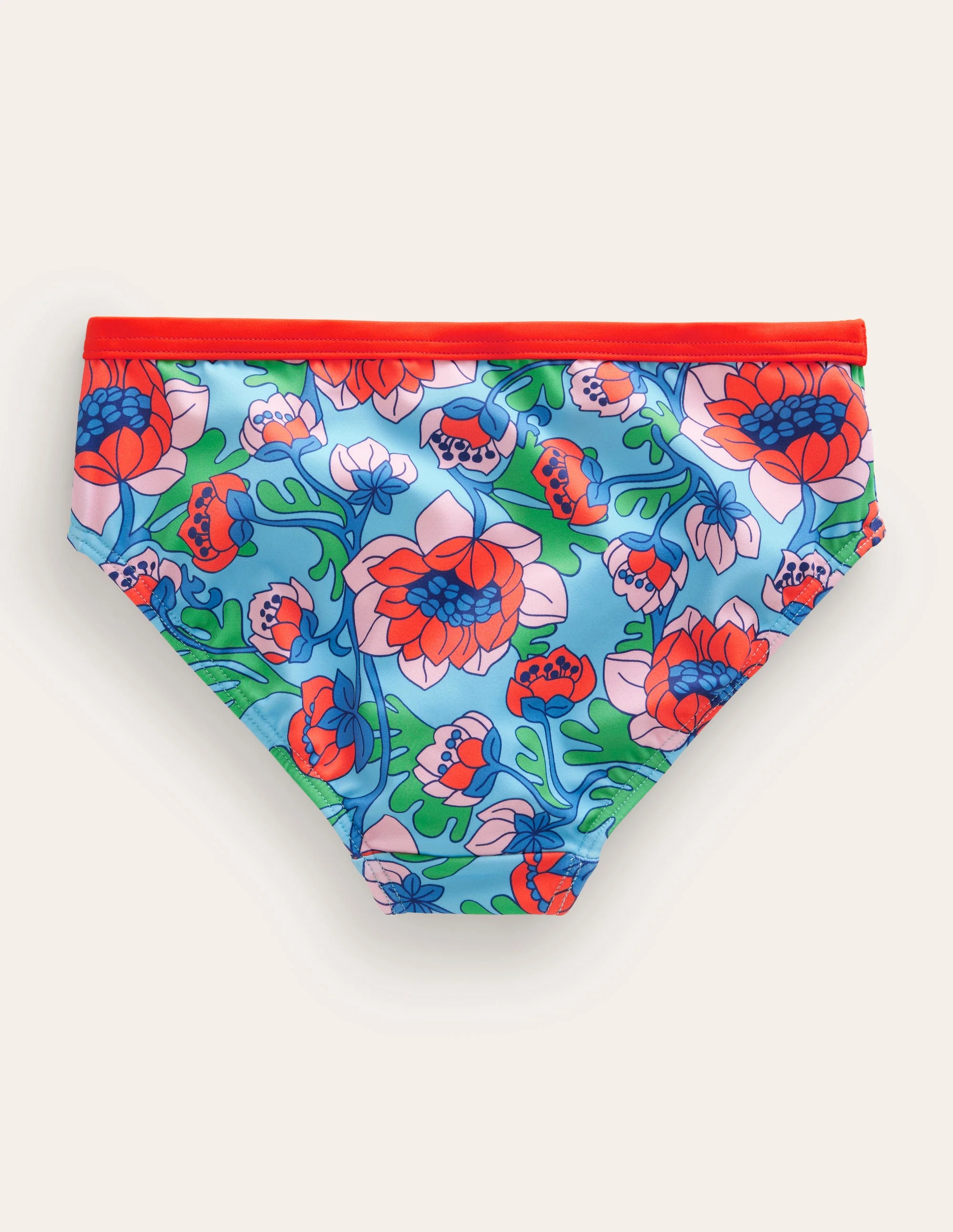 Gemusterte Bikinihose-Mohnblumenrot, Frühlingsblumen - Image 2