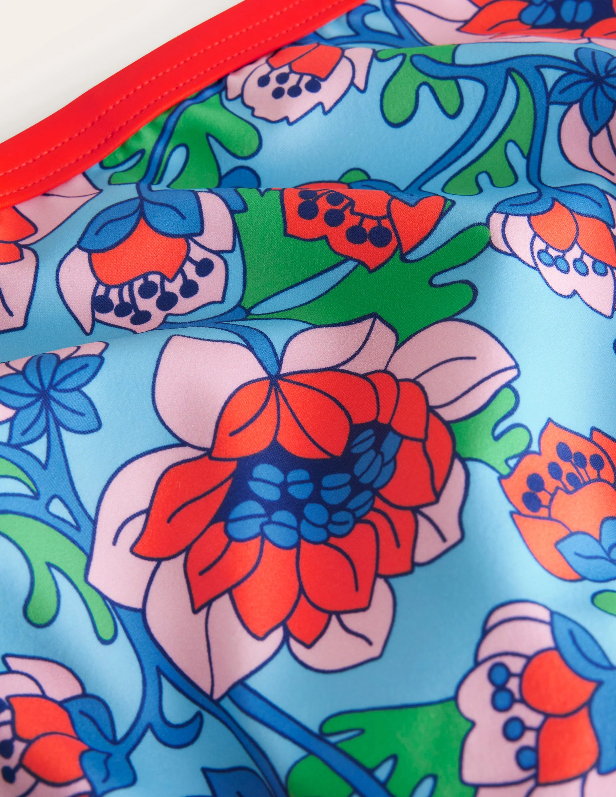 Gemusterte Bikinihose-Mohnblumenrot, Frühlingsblumen - Image 3