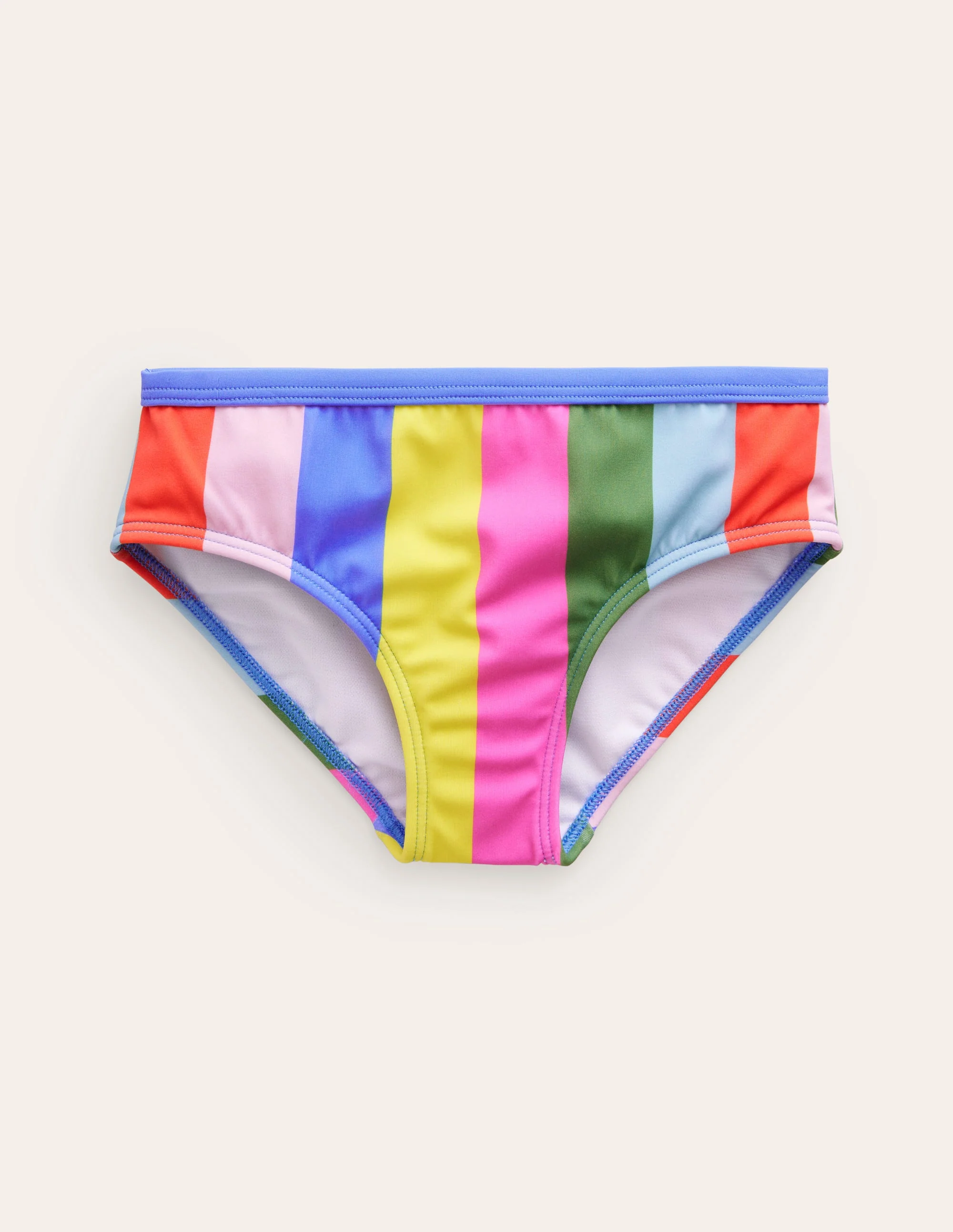 Gemusterte Bikinihose-Sanft Bunt Gestreift
