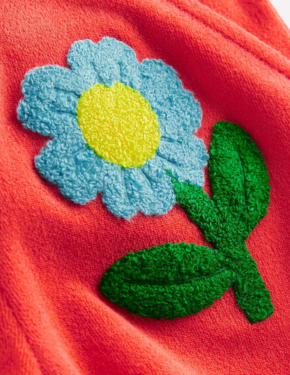 Gemusterte Frottee-Shorts-Korallenorange Blumen - Image 3