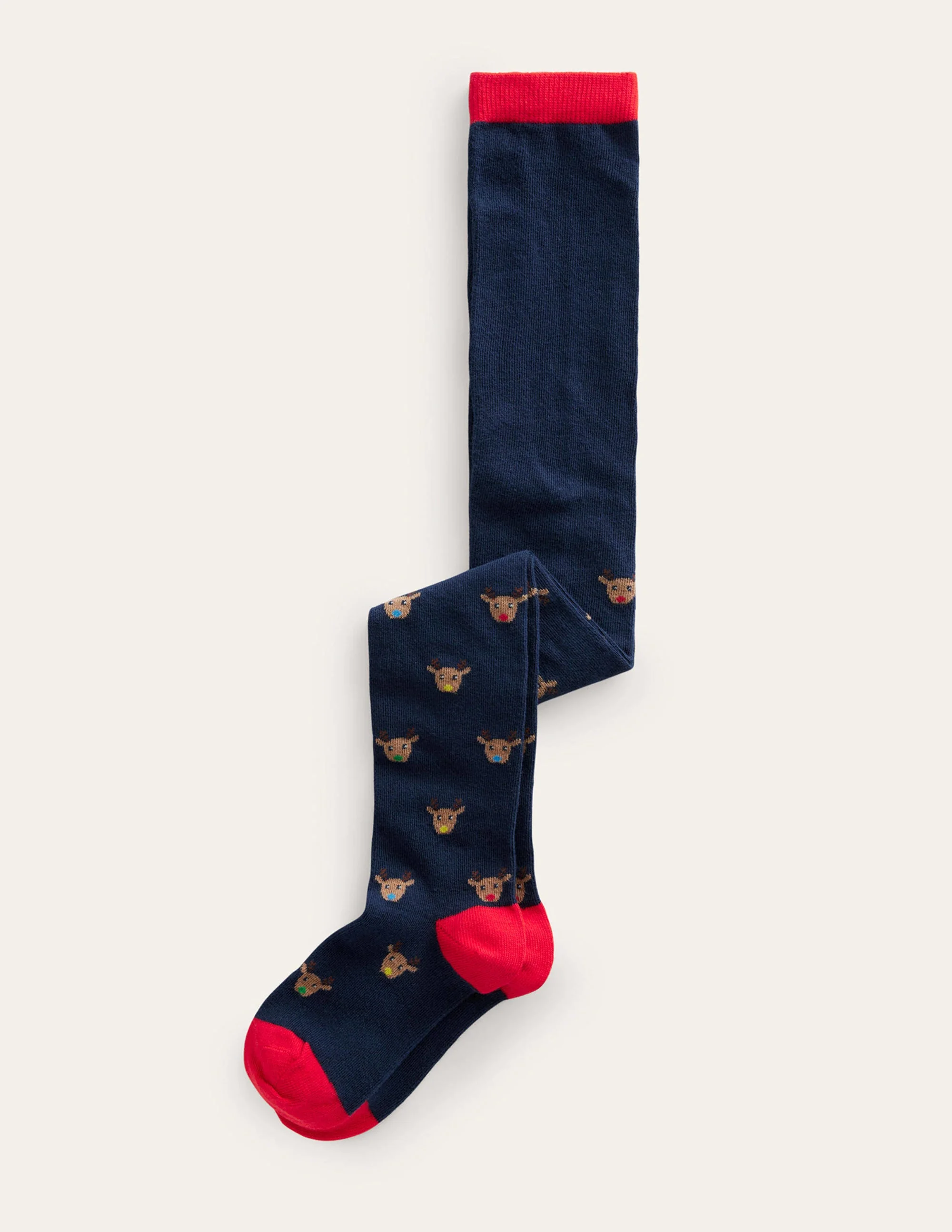 Gemusterte Strumpfhose-Marineblau Rentier