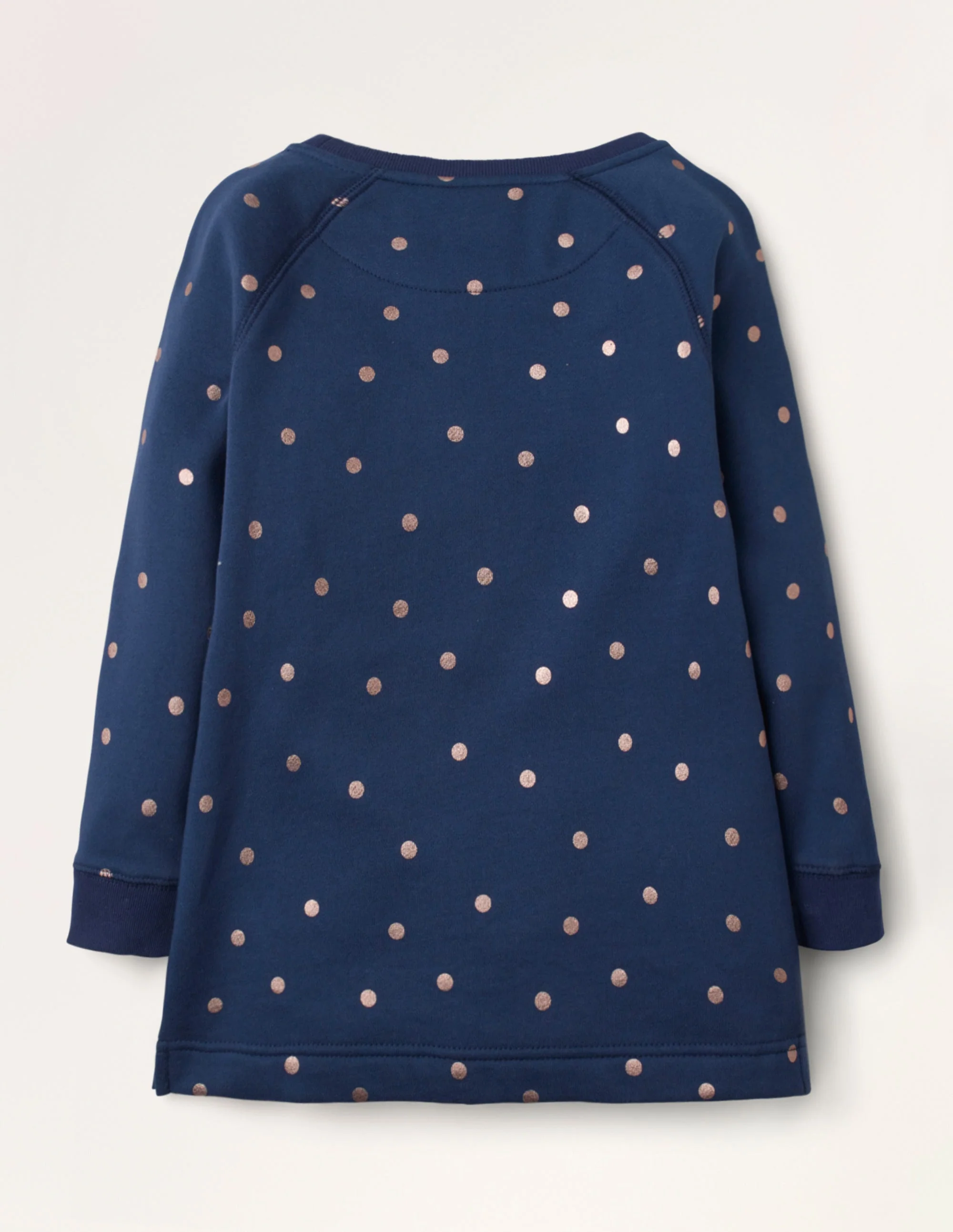 Gemusterte Sweatshirt-Tunika-Schuluniform-Navy, Folientupfen - Image 2