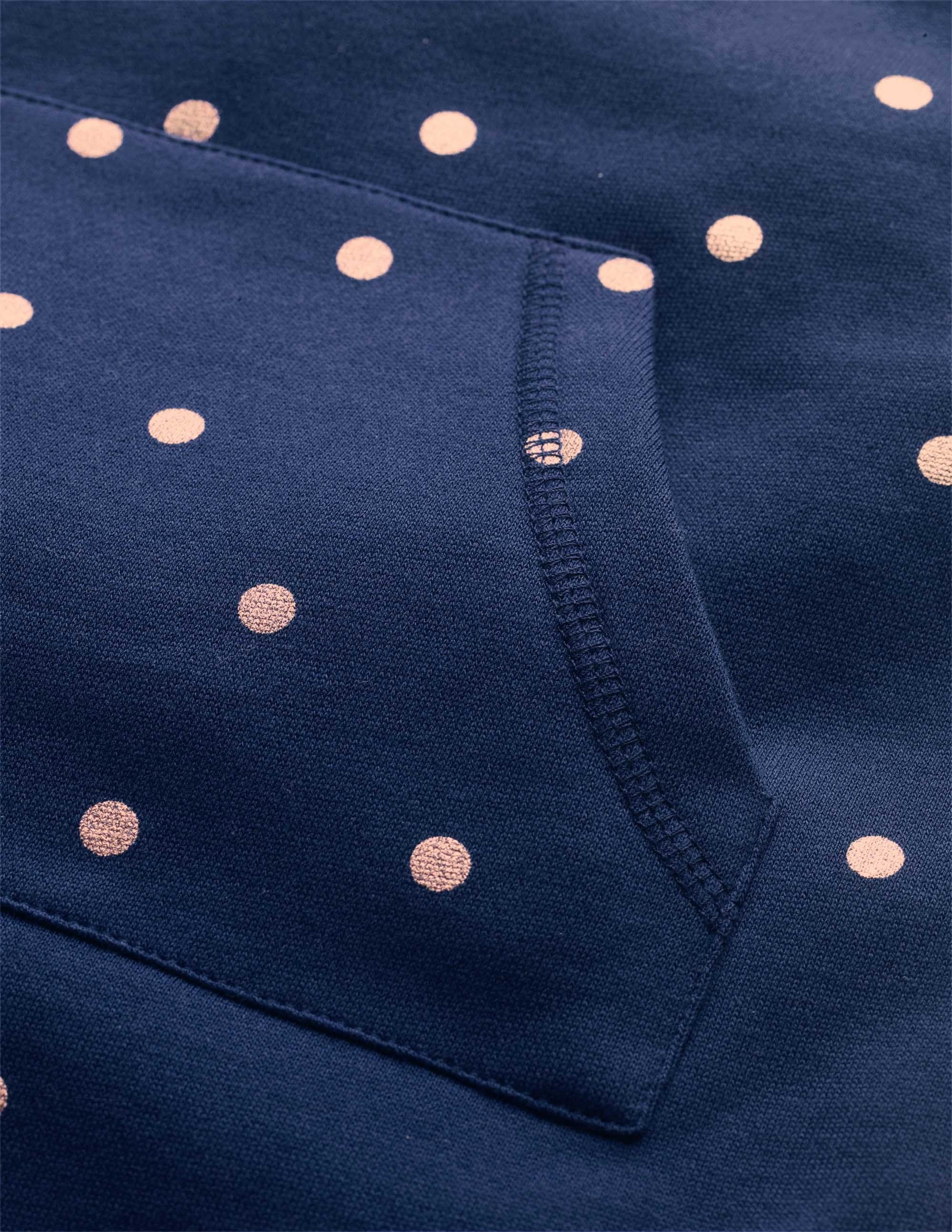 Gemusterte Sweatshirt-Tunika-Schuluniform-Navy, Folientupfen - Image 3