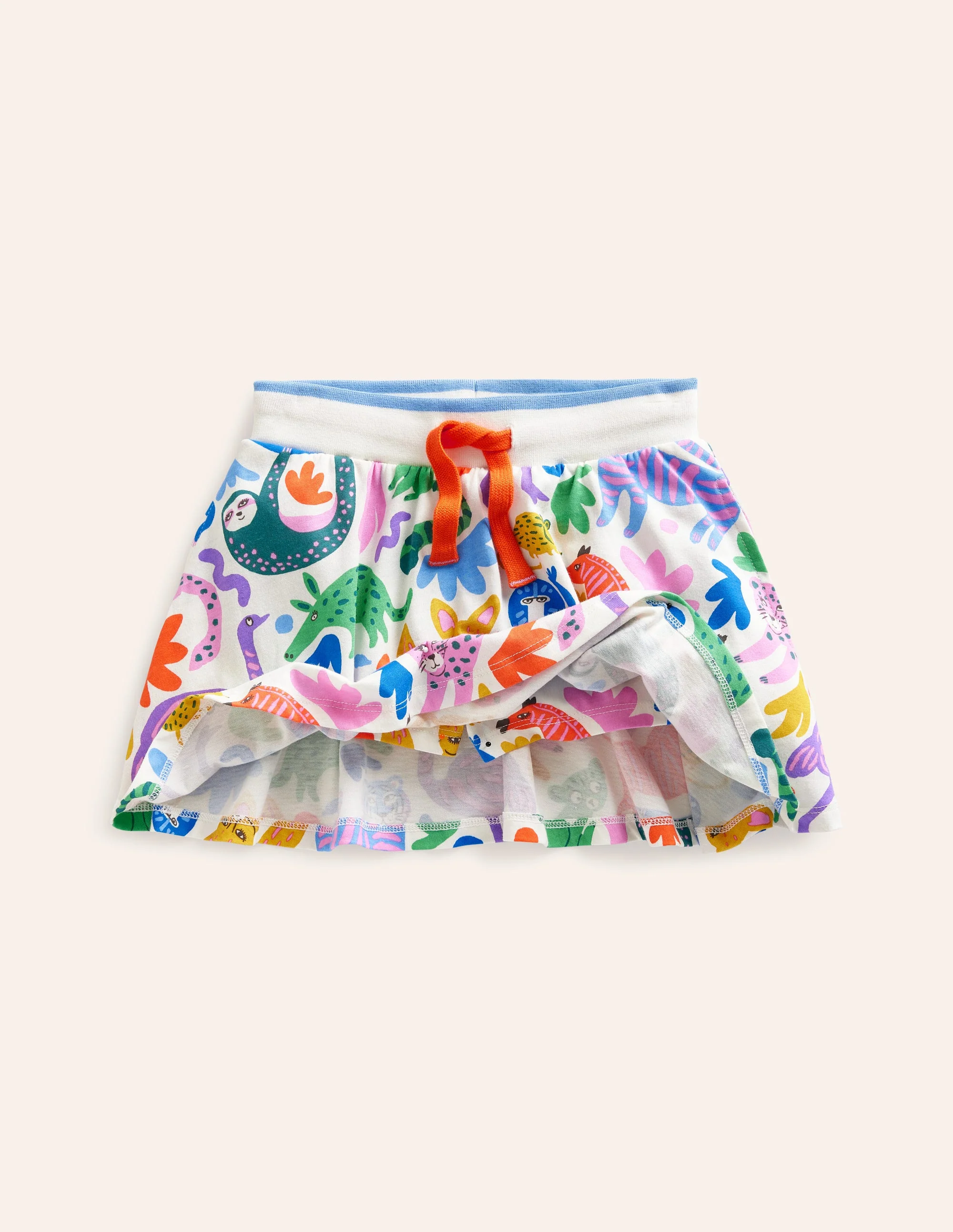 Gemusterter Jersey-Skort-Bunt, Geometrisches Wolkenmuster - Image 4
