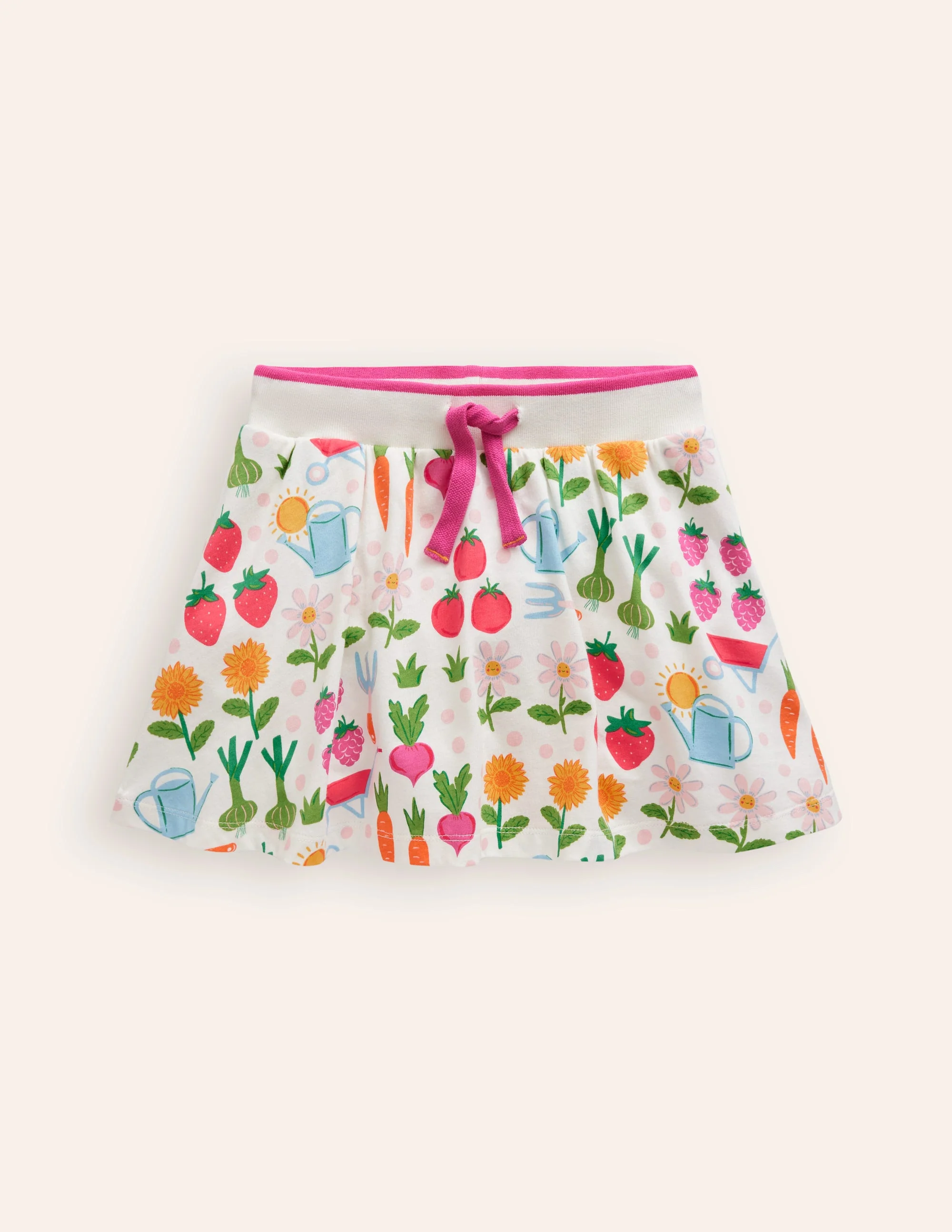 Gemusterter Jersey-Skort-Bunt Motiv Grow Your Own