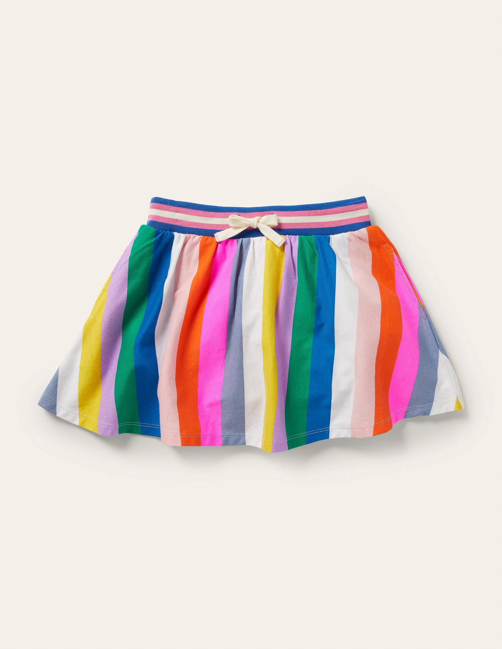 Gemusterter Jersey-Skort-Bunt Regenbogen-Streifen
