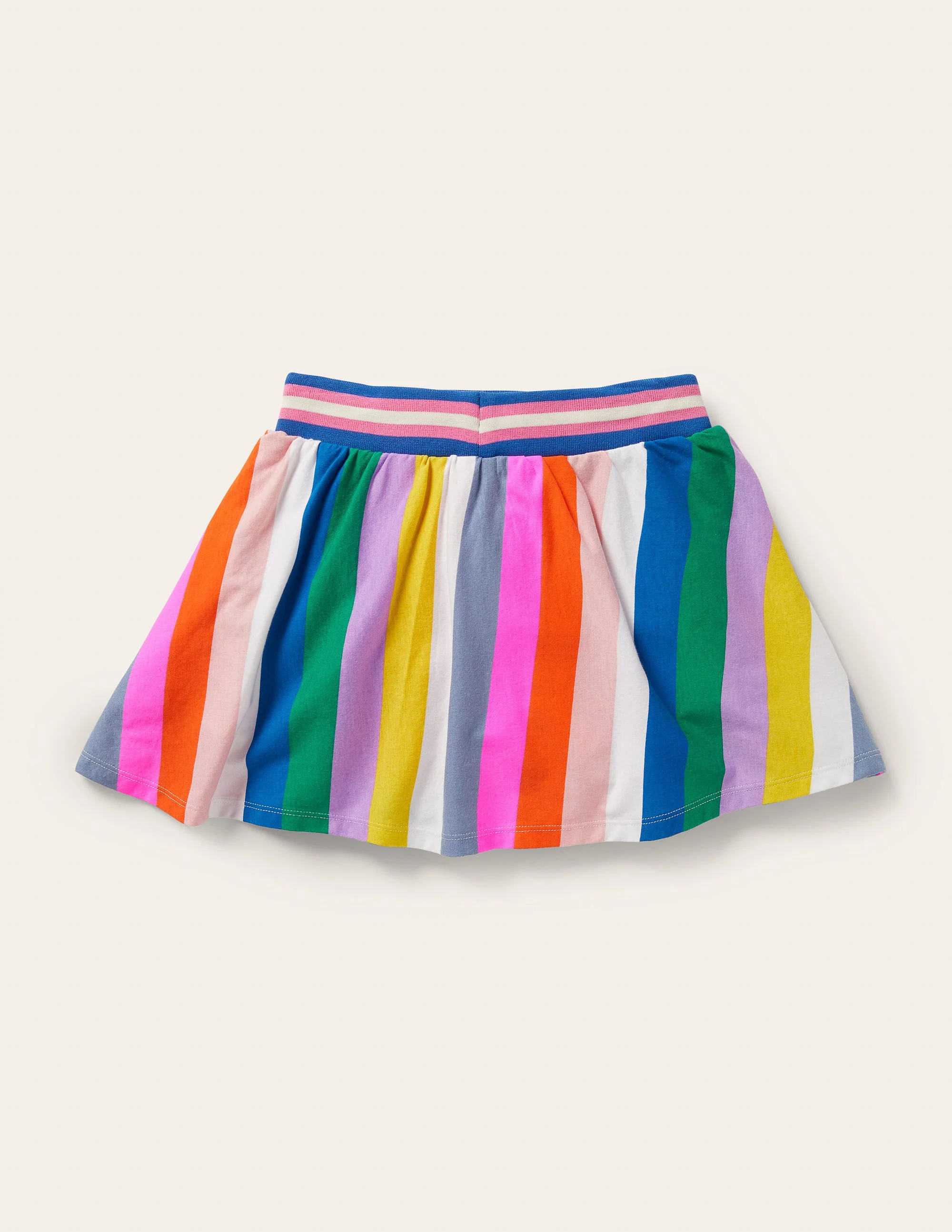 Gemusterter Jersey-Skort-Bunt Regenbogen-Streifen - Image 2
