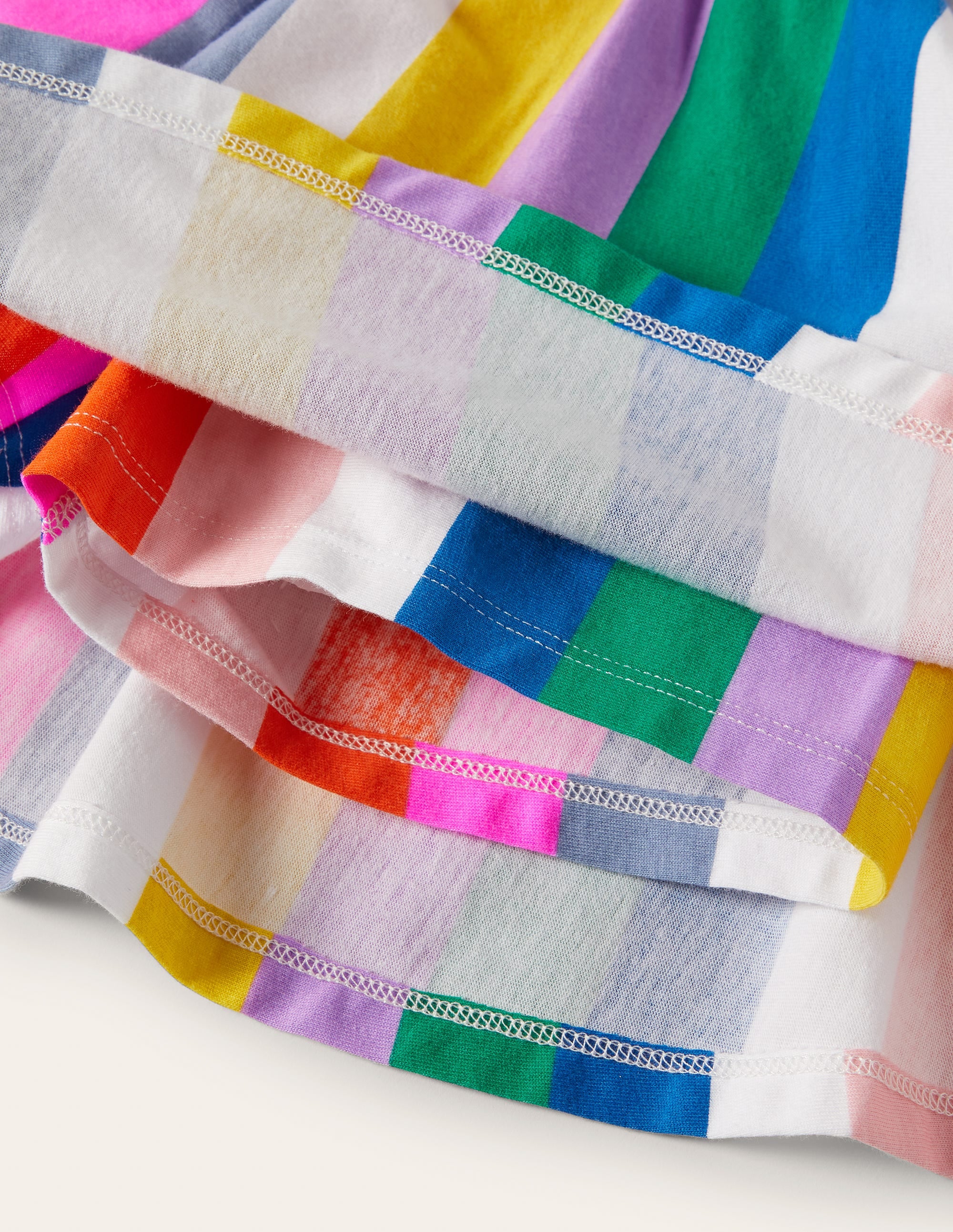 Gemusterter Jersey-Skort-Bunt Regenbogen-Streifen - Image 3
