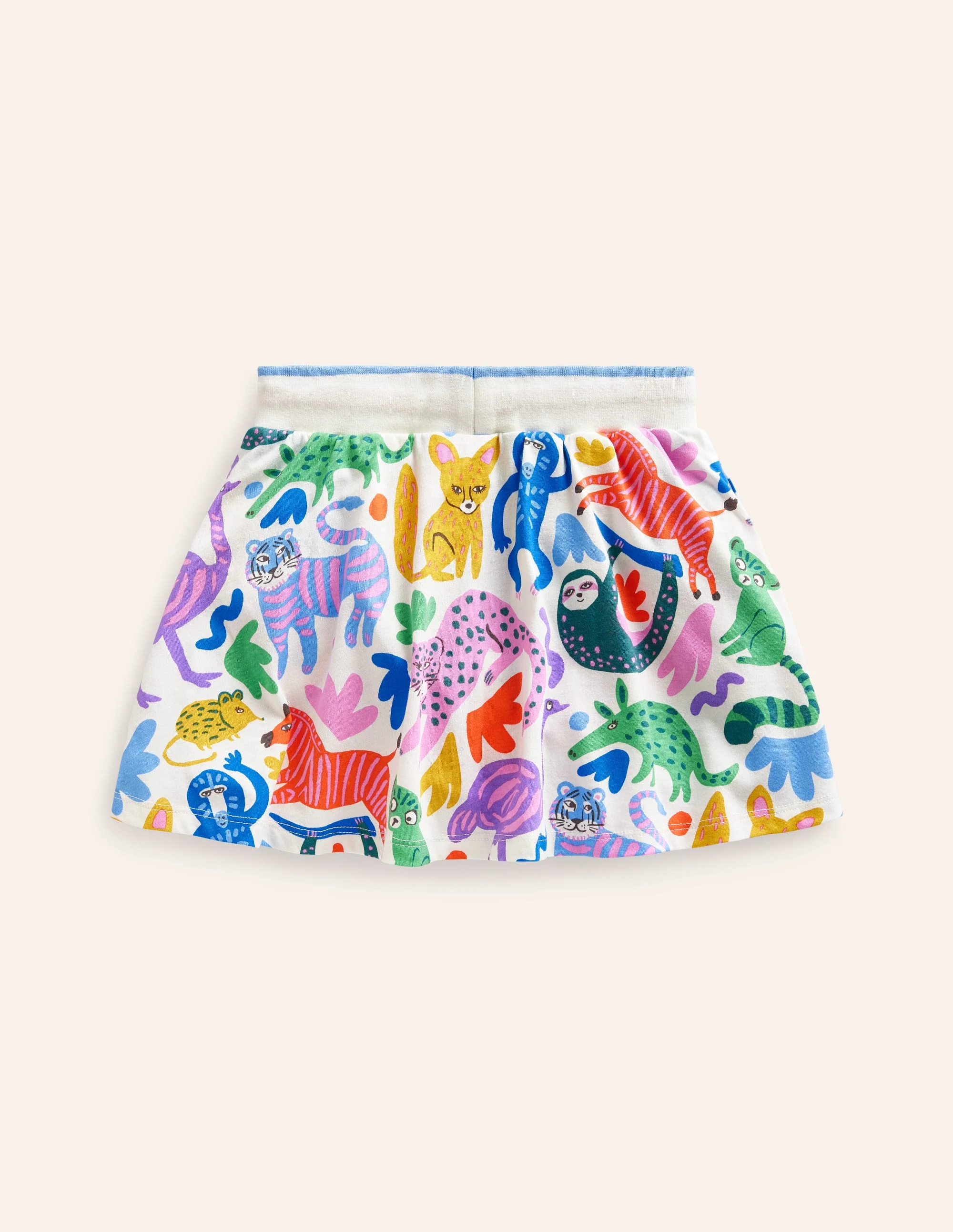 Gemusterter Jersey-Skort-Bunt Safari Freunde - Image 2