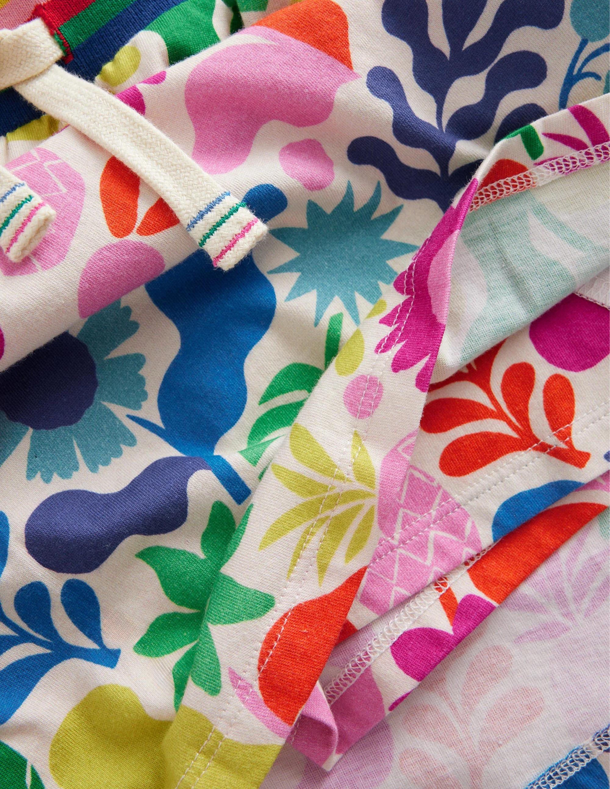 Gemusterter Jersey-Skort-Bunt, Urlaubs-Blumenmuster - Image 3