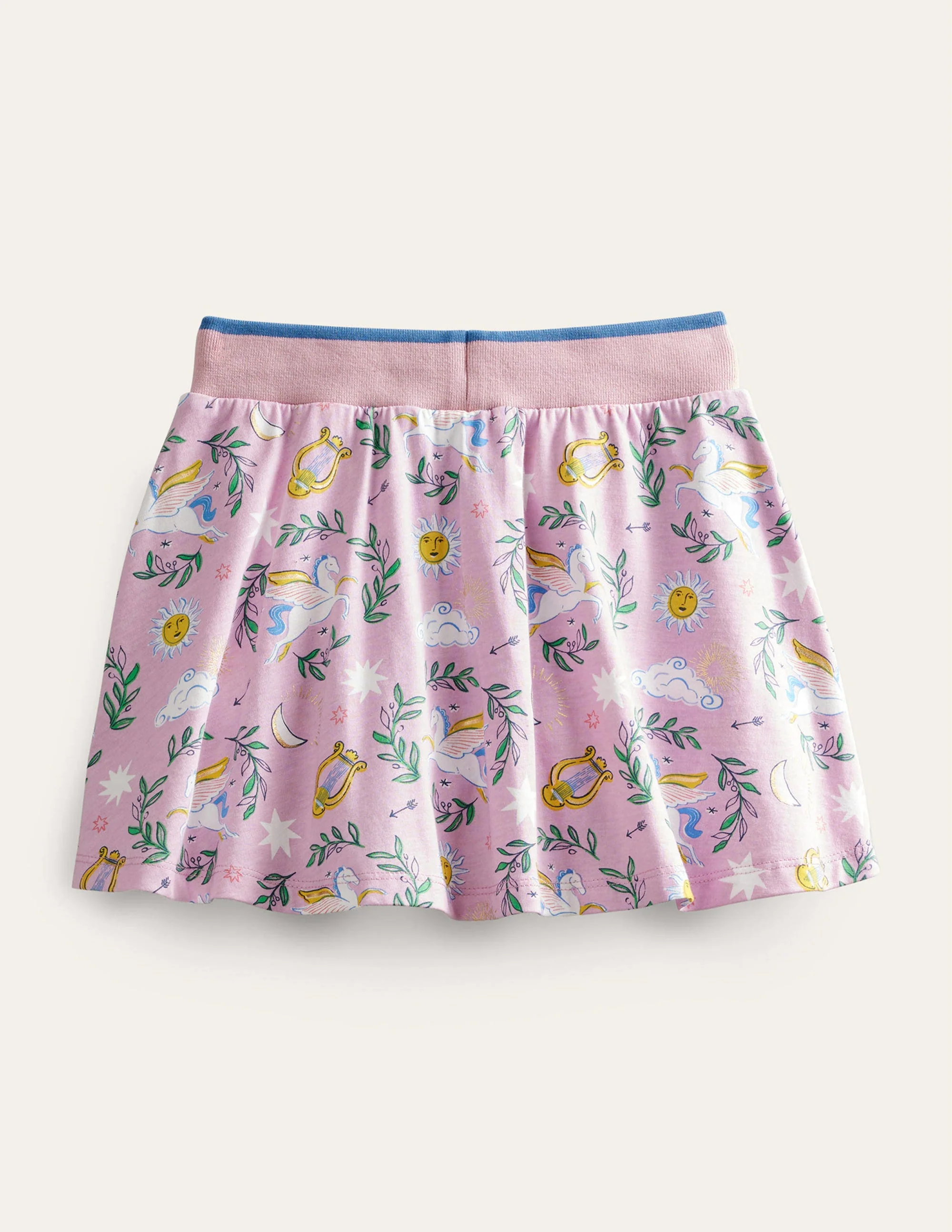 Gemusterter Jersey-Skort-Pastell-Orchideenrosa/Metallic - Image 2