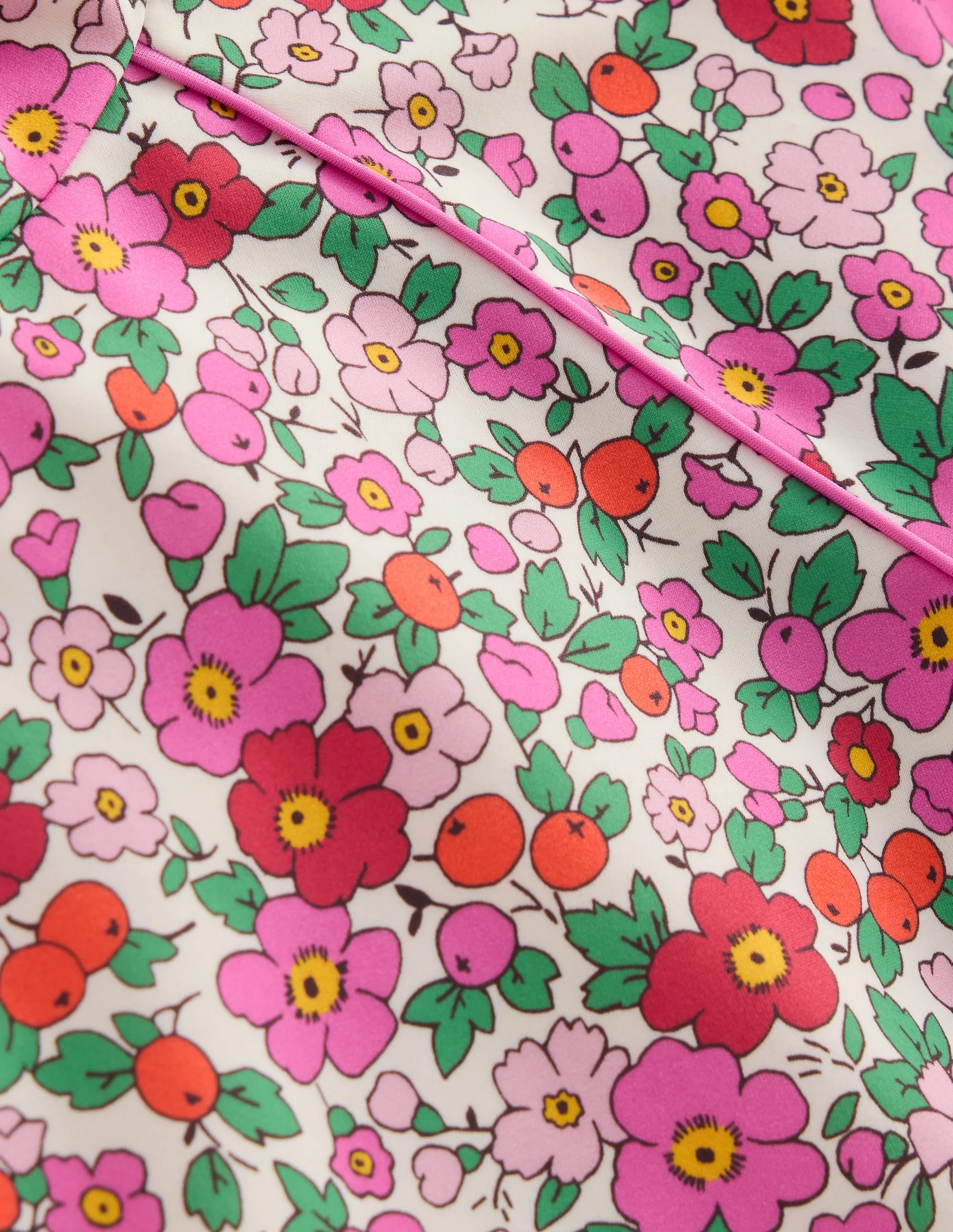 Gemustertes Badeshirt mit UV-Schutz-Rosa Apfelblüte Blumenmuster - Image 3